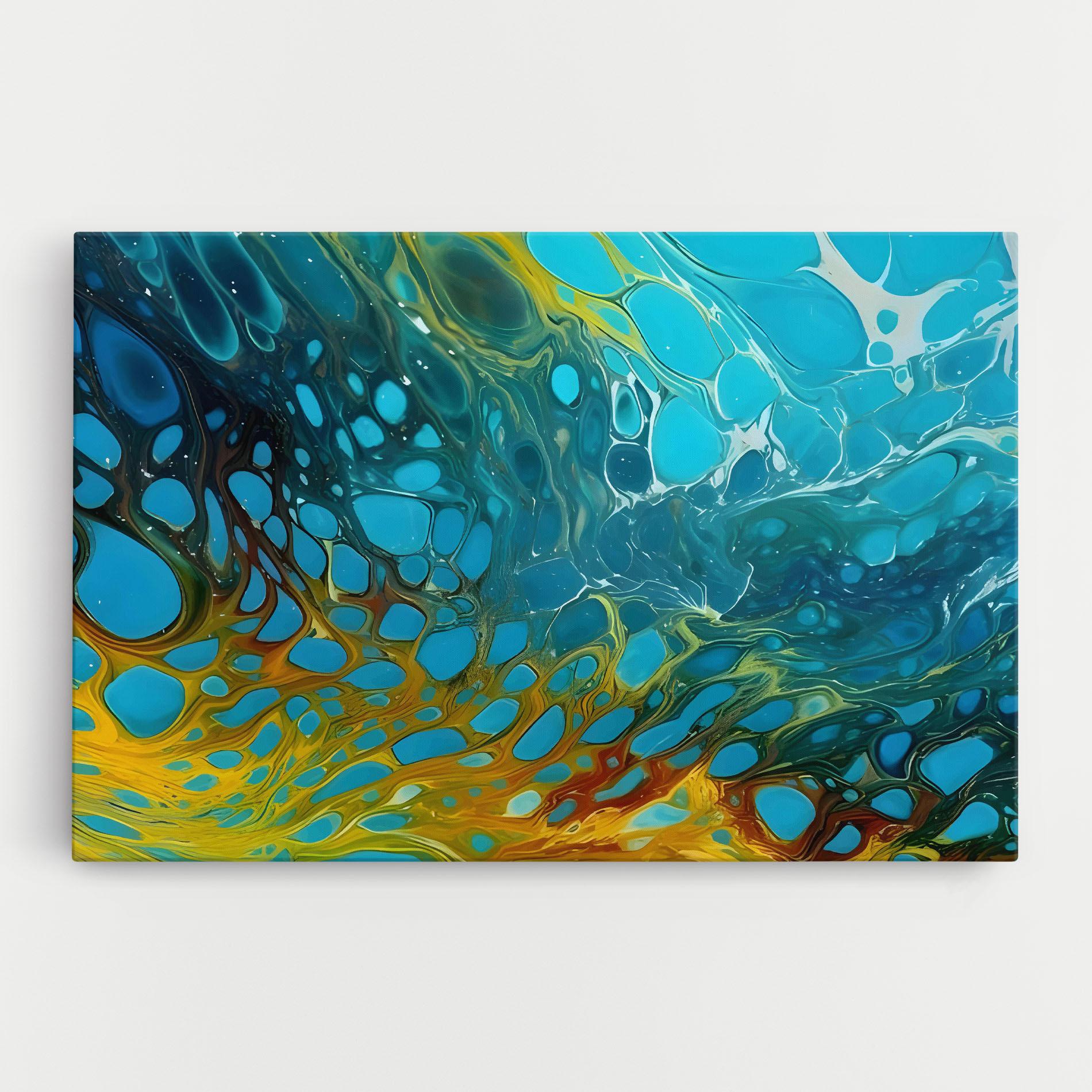 Vászonkép Yellow Green Ocean mockup 0