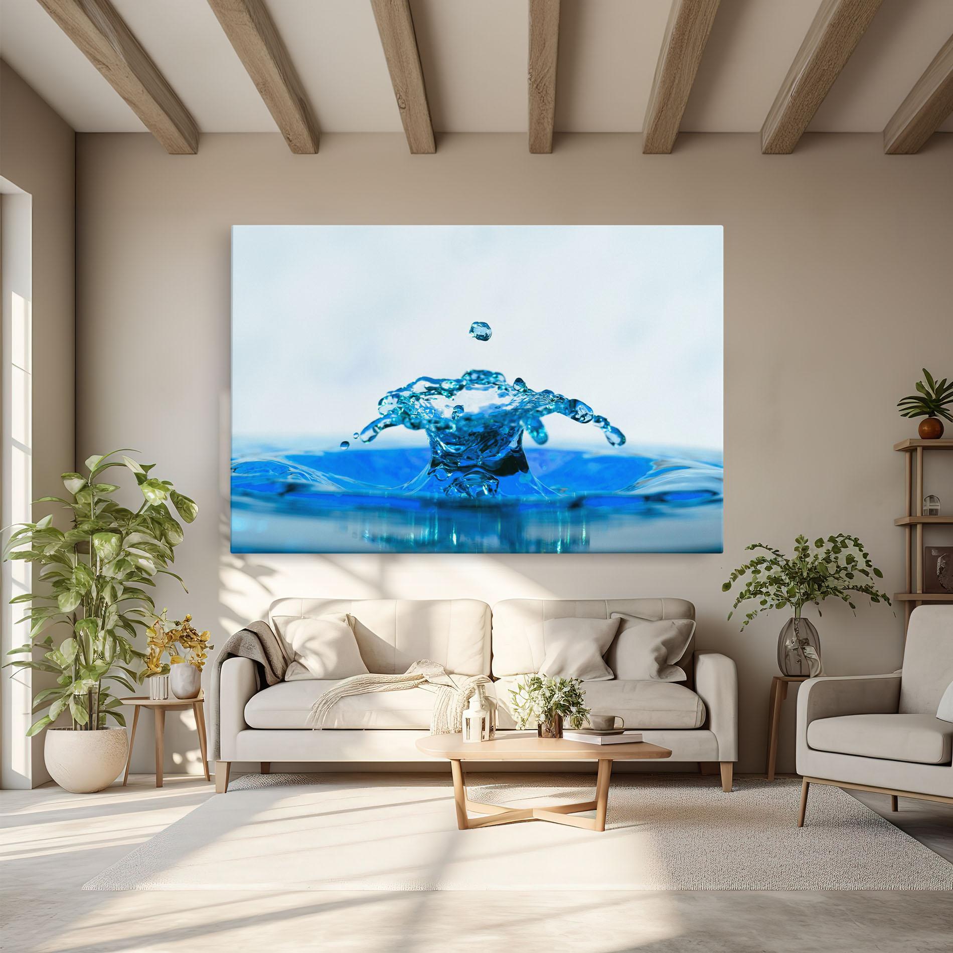 Vászonkép Blue Water Splash mockup 6