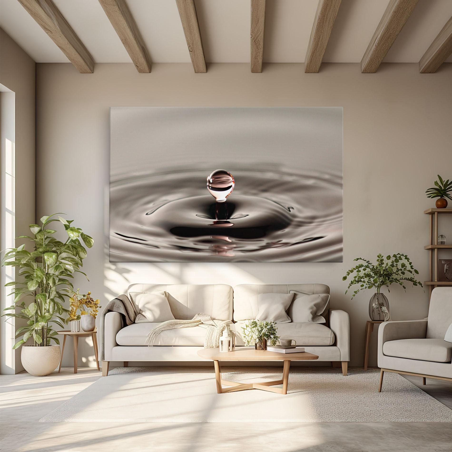 Vászonkép Close Red Water Drop mockup 6