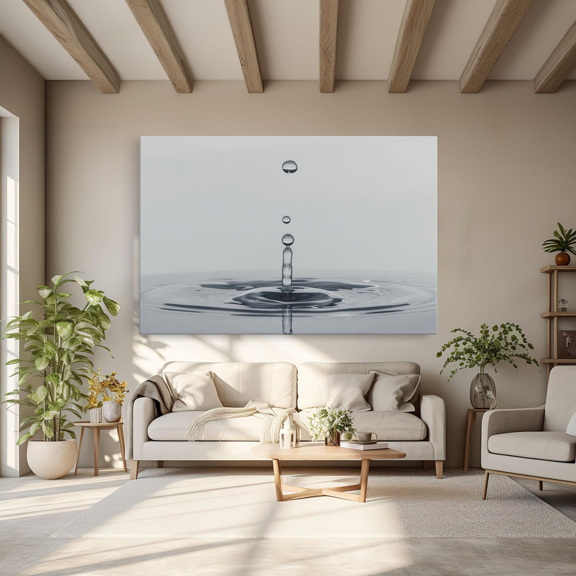 Vászonkép Grey Water Drop mockup 6