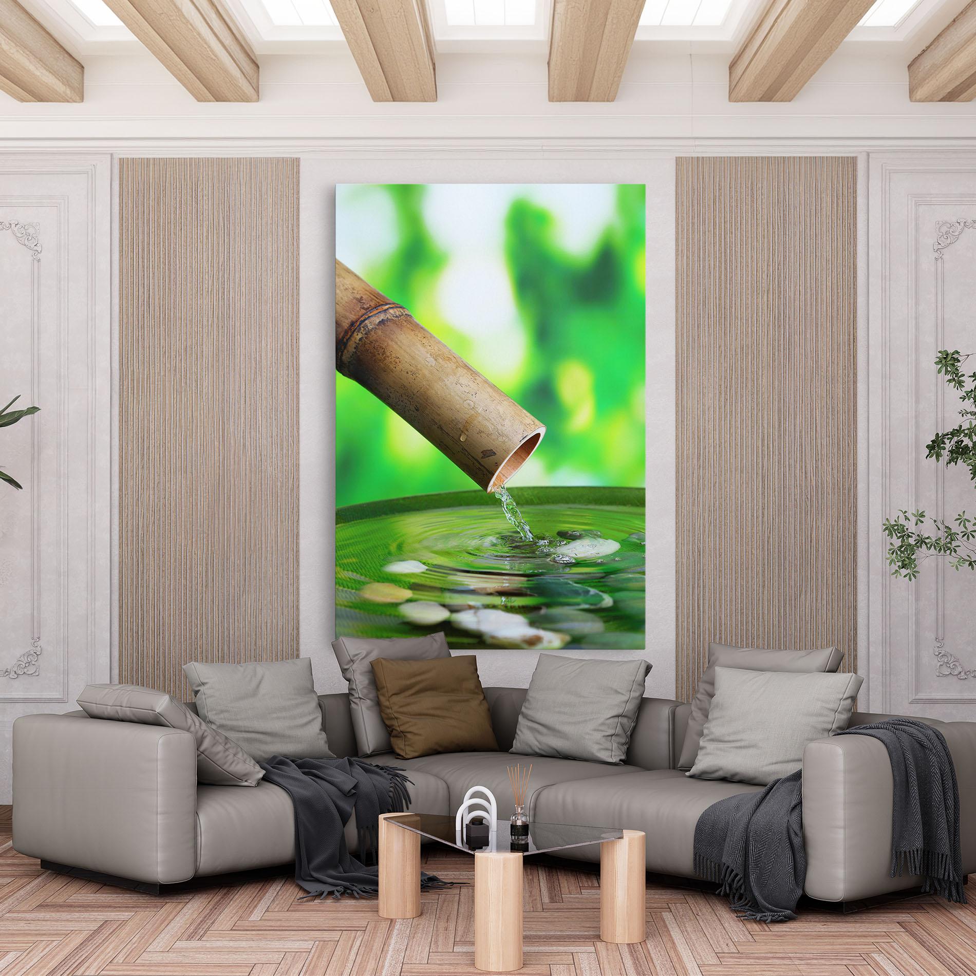 Vászonkép Bamboo Fountain mockup 6