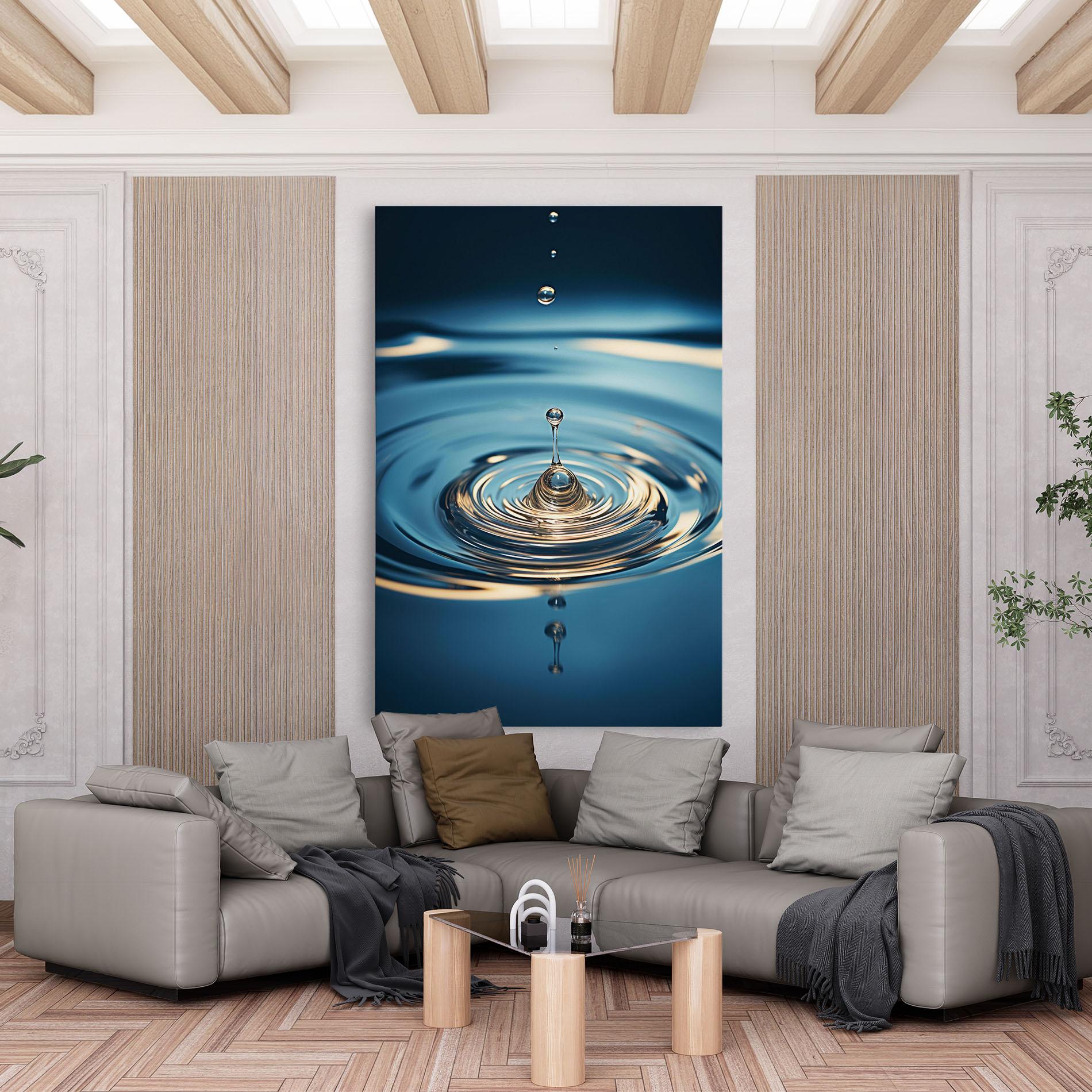 Vászonkép Cream Water Drop mockup 6