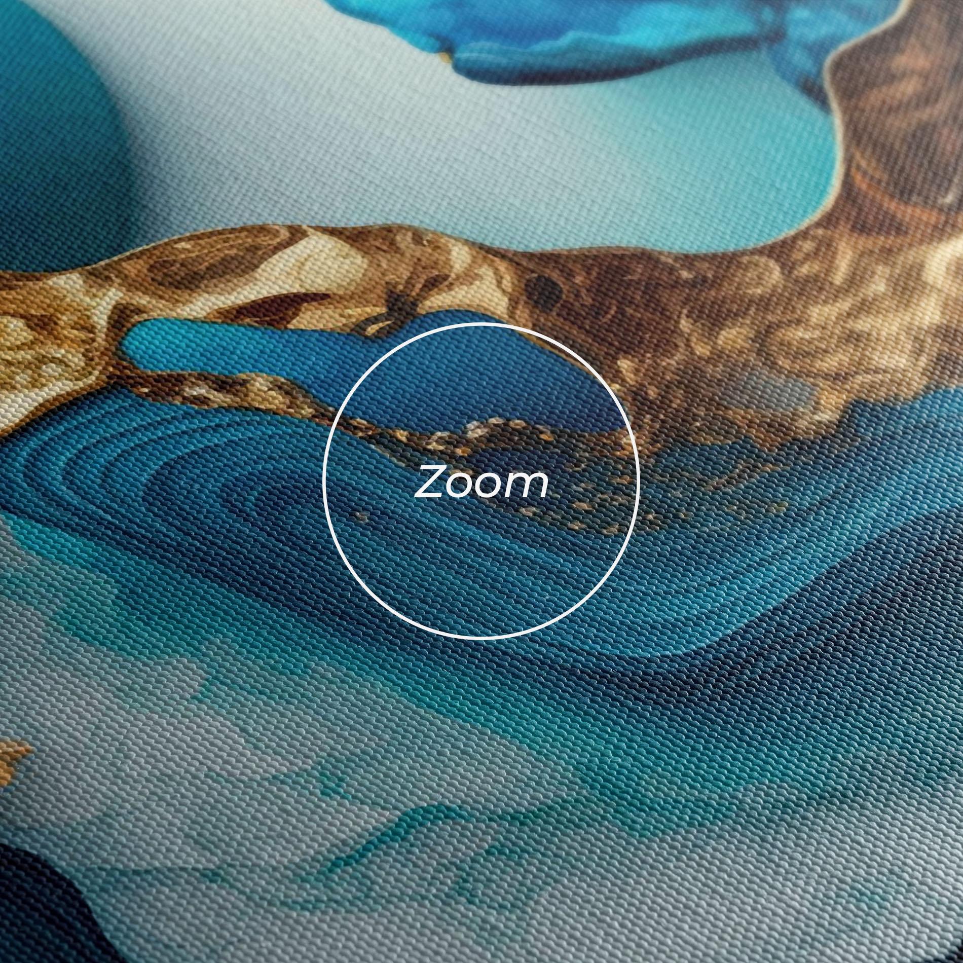 Vászonkép Gold Blue Art Wave mockup 3