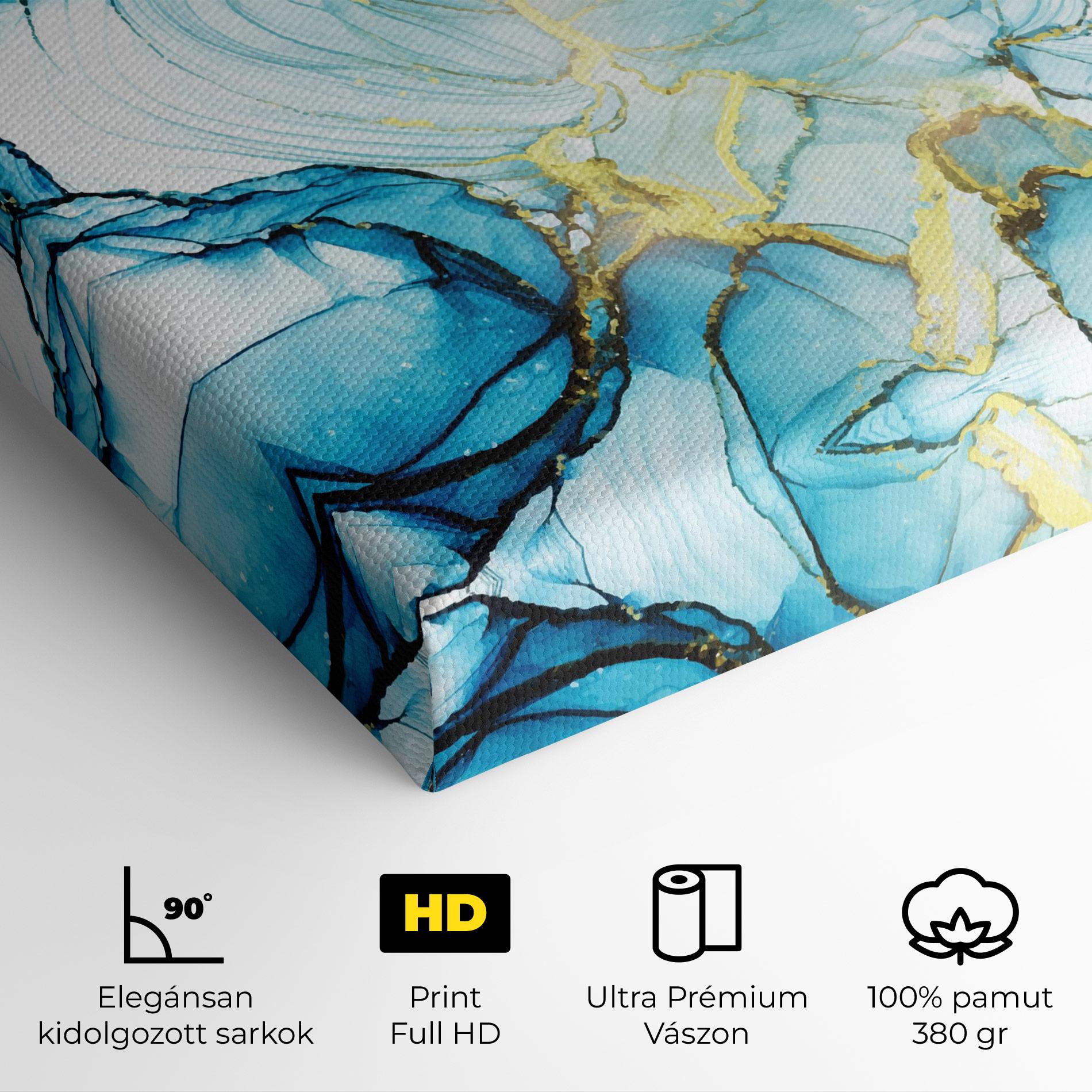 Vászonkép Artistic Gold Blue mockup 4