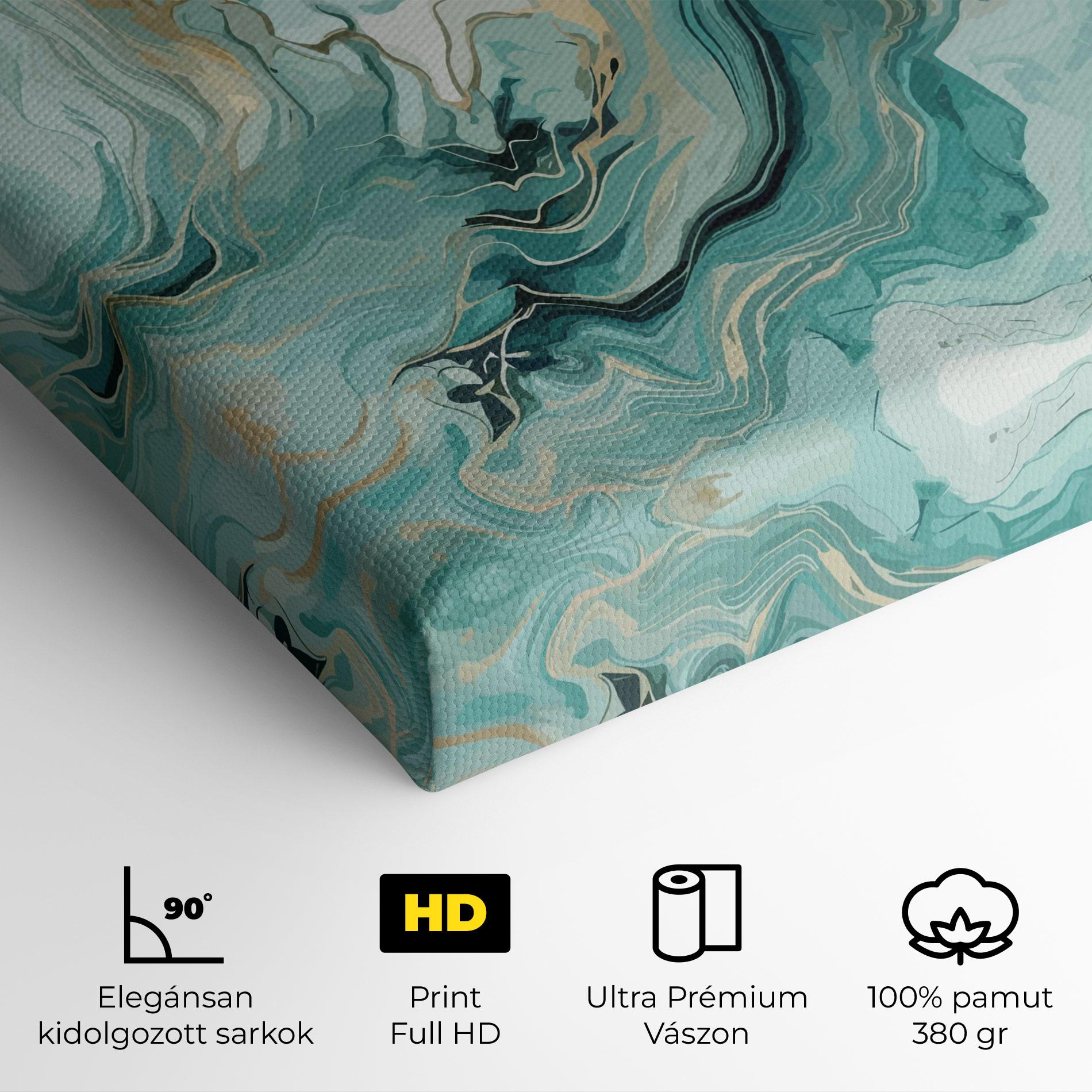 Vászonkép Green Gold Water mockup 4