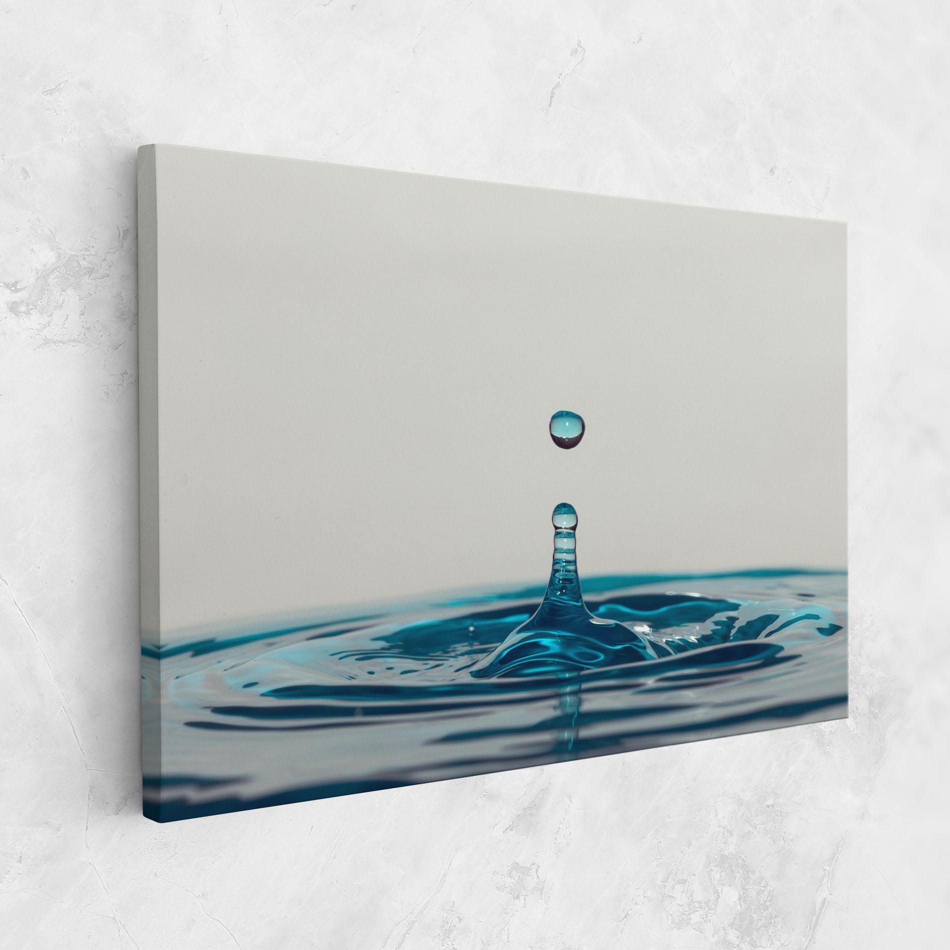 Vászonkép Blue Water Drop mockup 1