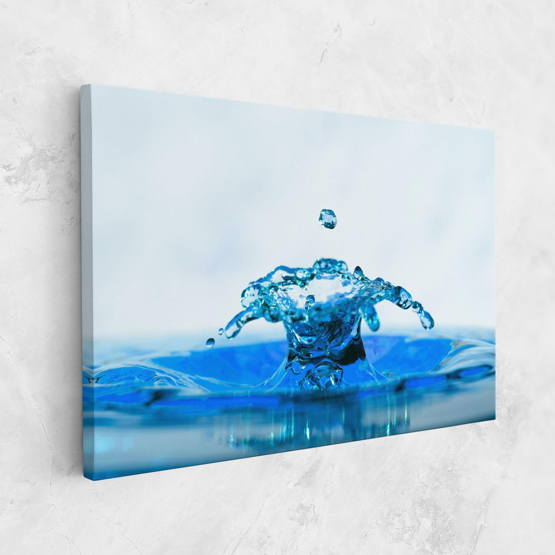 Vászonkép Blue Water Splash mockup 1