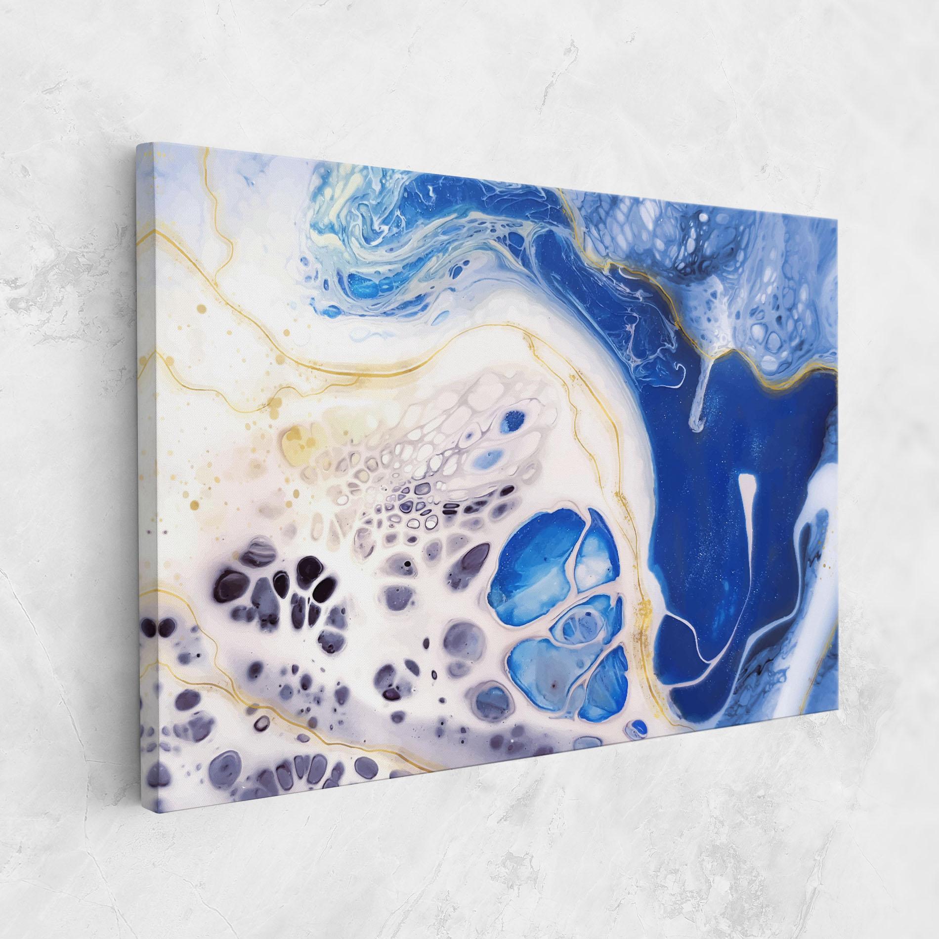 Vászonkép Water Gold Blue Marble mockup 1