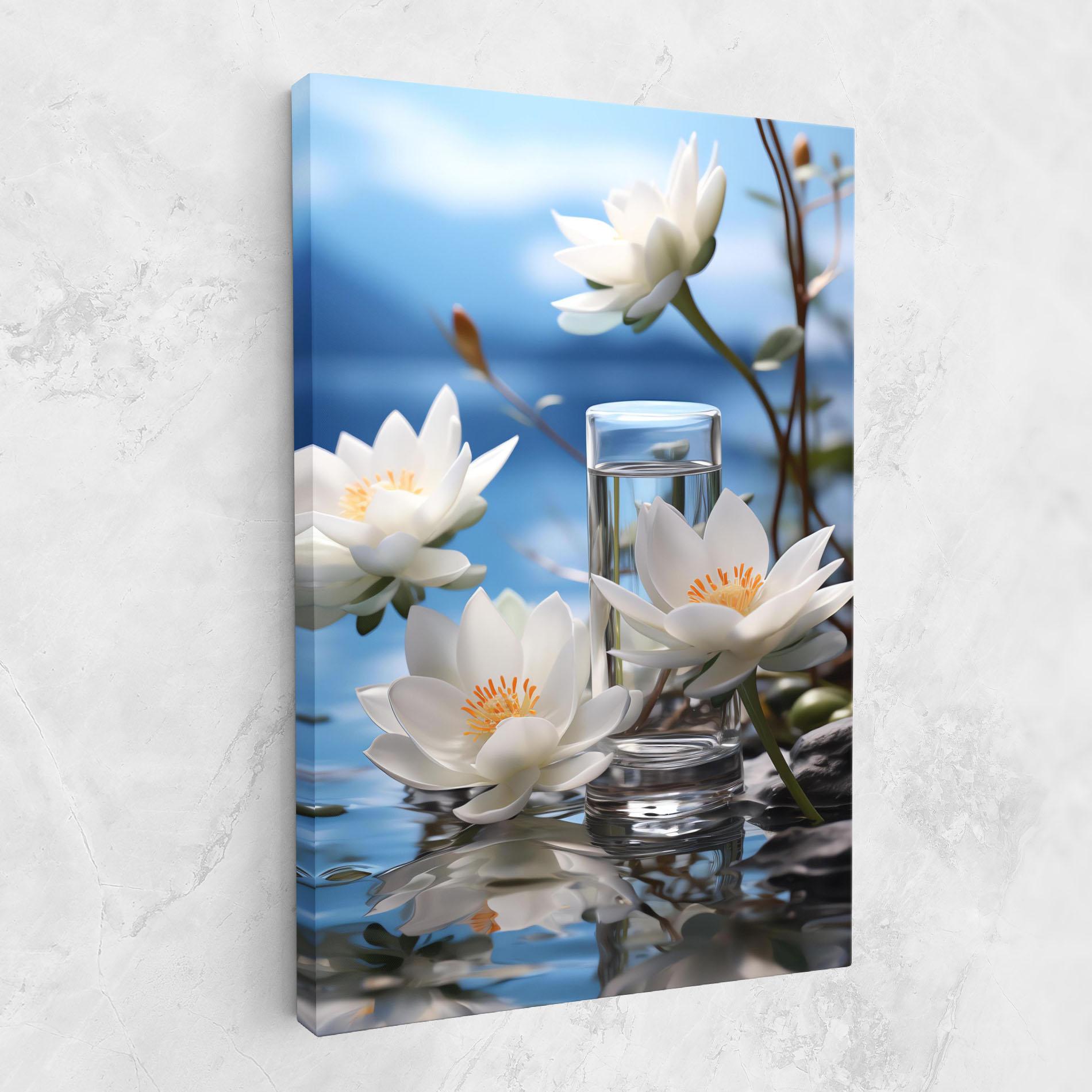 Vászonkép Flower Water Glass mockup 1