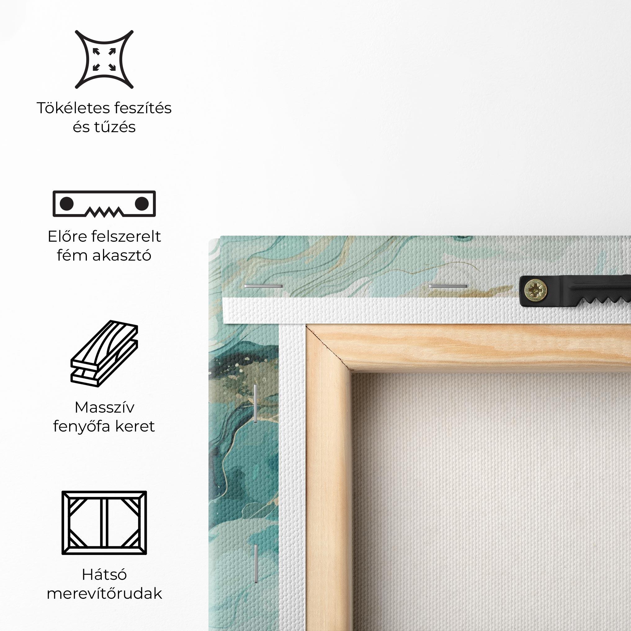 Vászonkép Green Gold Water mockup 5