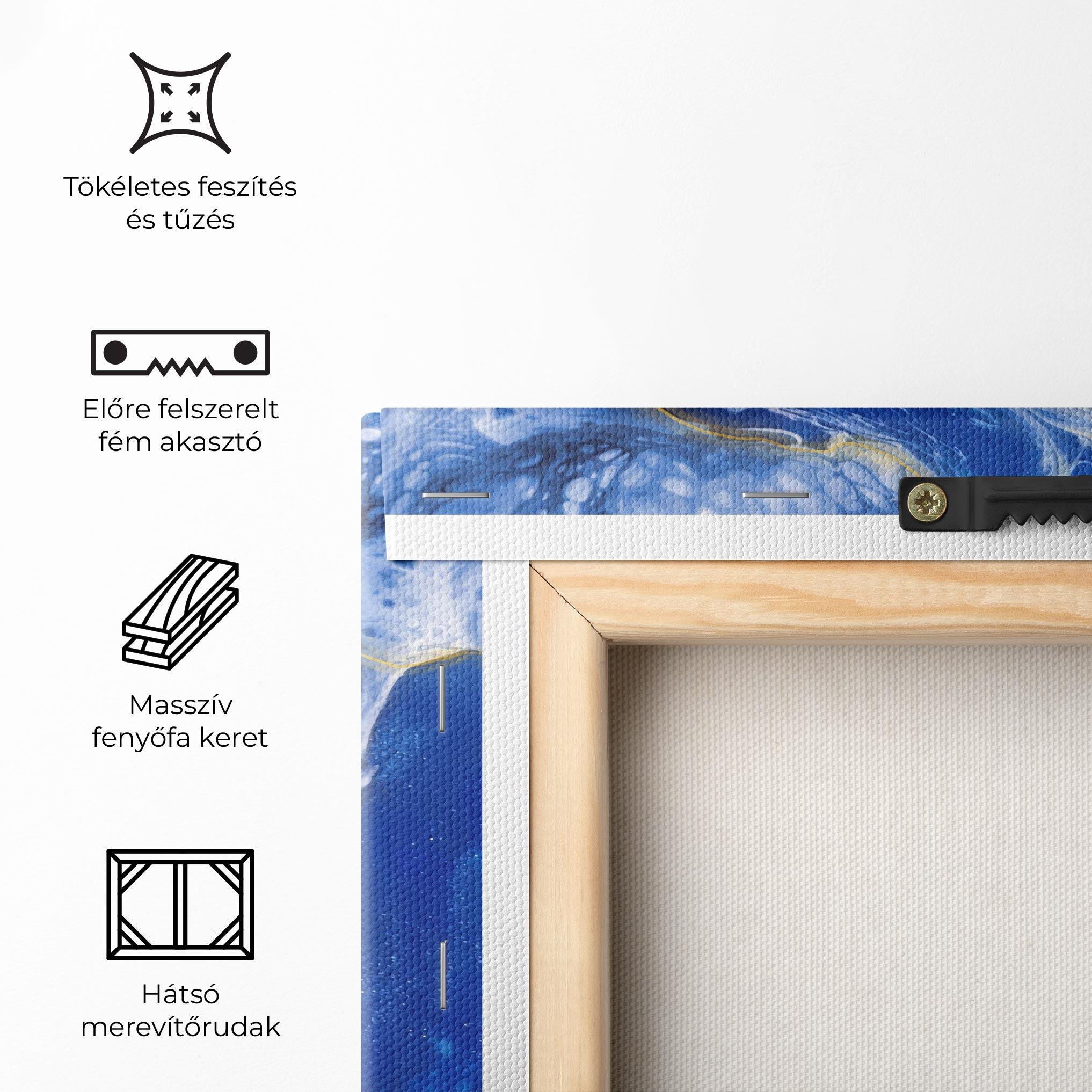 Vászonkép Water Gold Blue Marble mockup 5