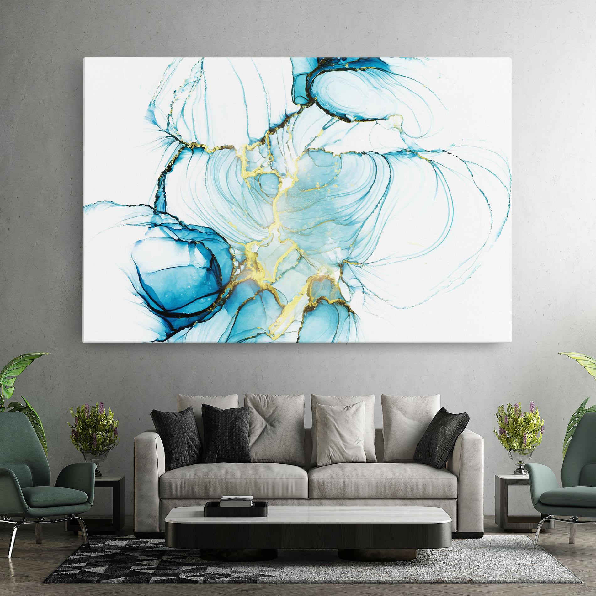 Vászonkép Artistic Gold Blue mockup 7