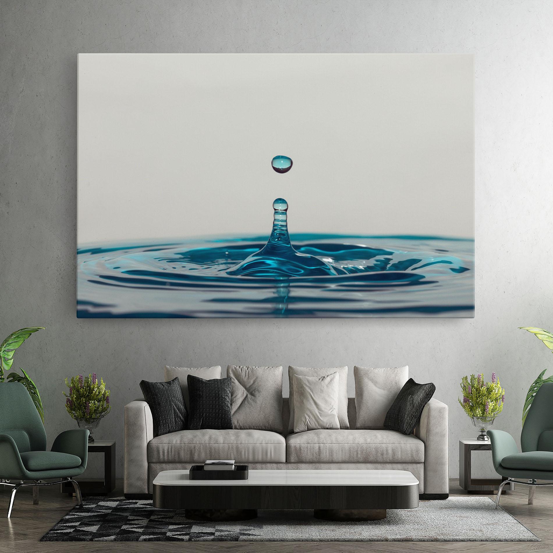 Vászonkép Blue Water Drop mockup 7