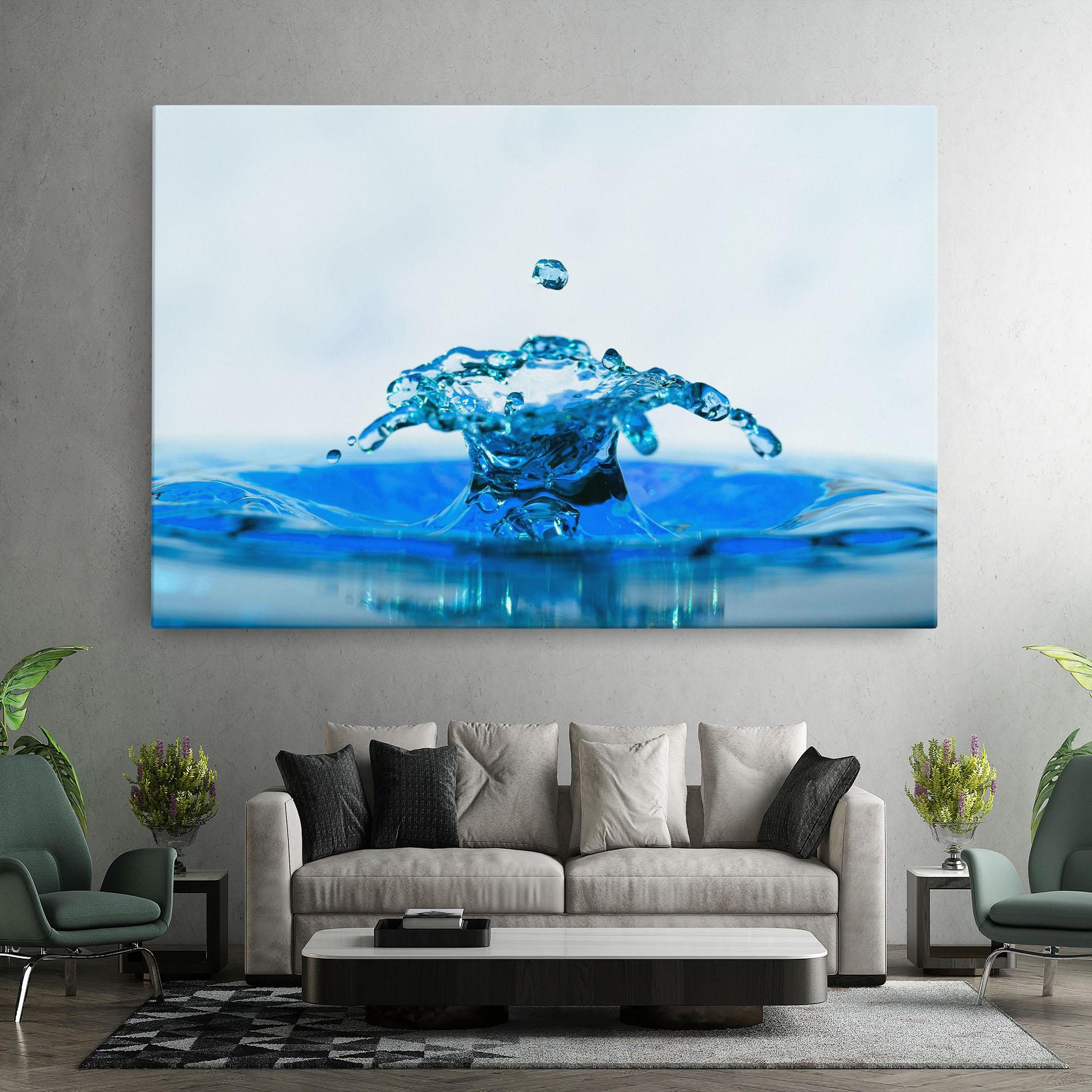 Vászonkép Blue Water Splash mockup 7