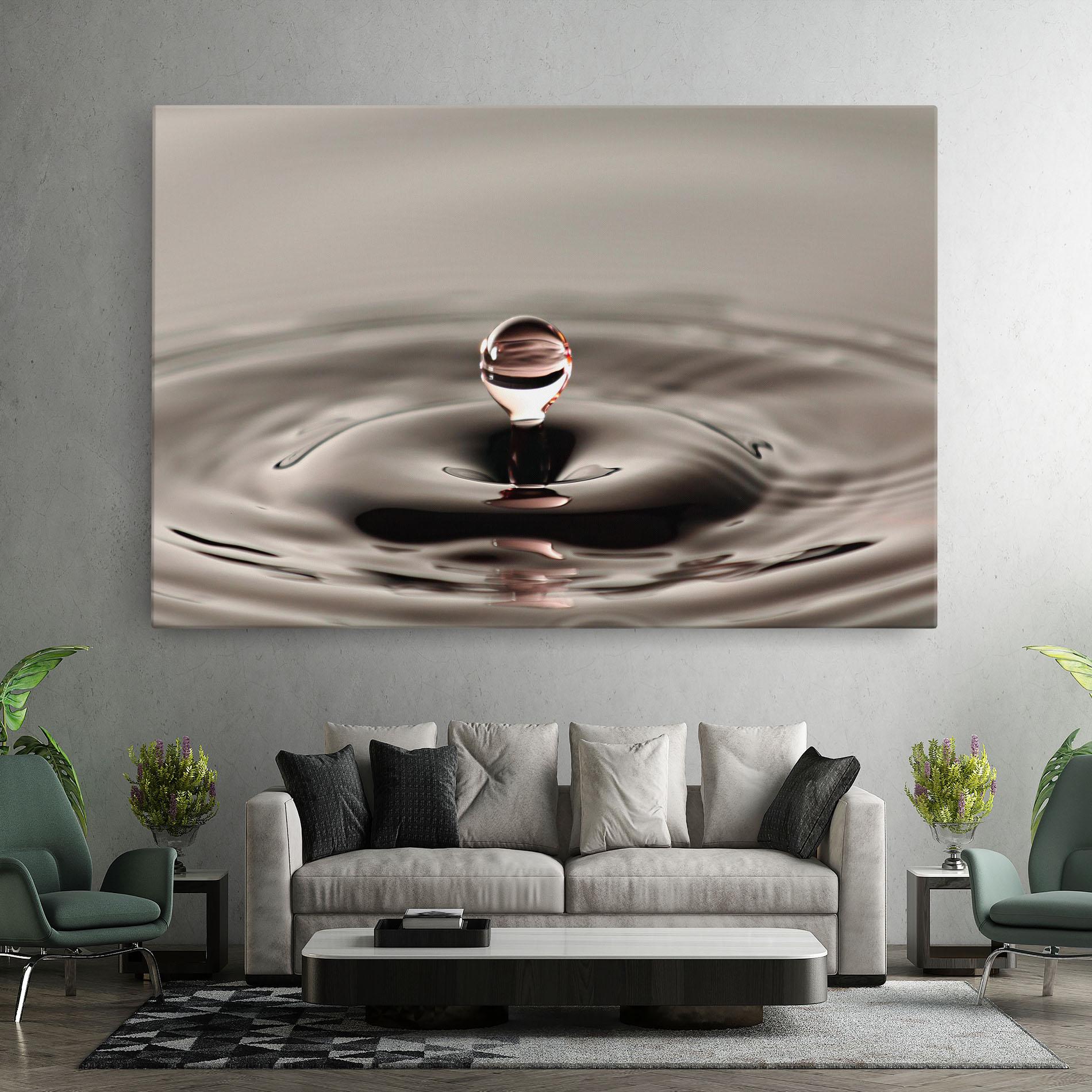 Vászonkép Close Red Water Drop mockup 7