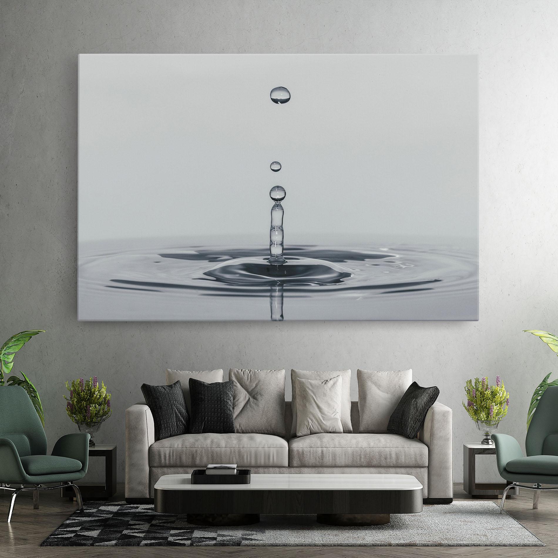 Vászonkép Grey Water Drop mockup 7