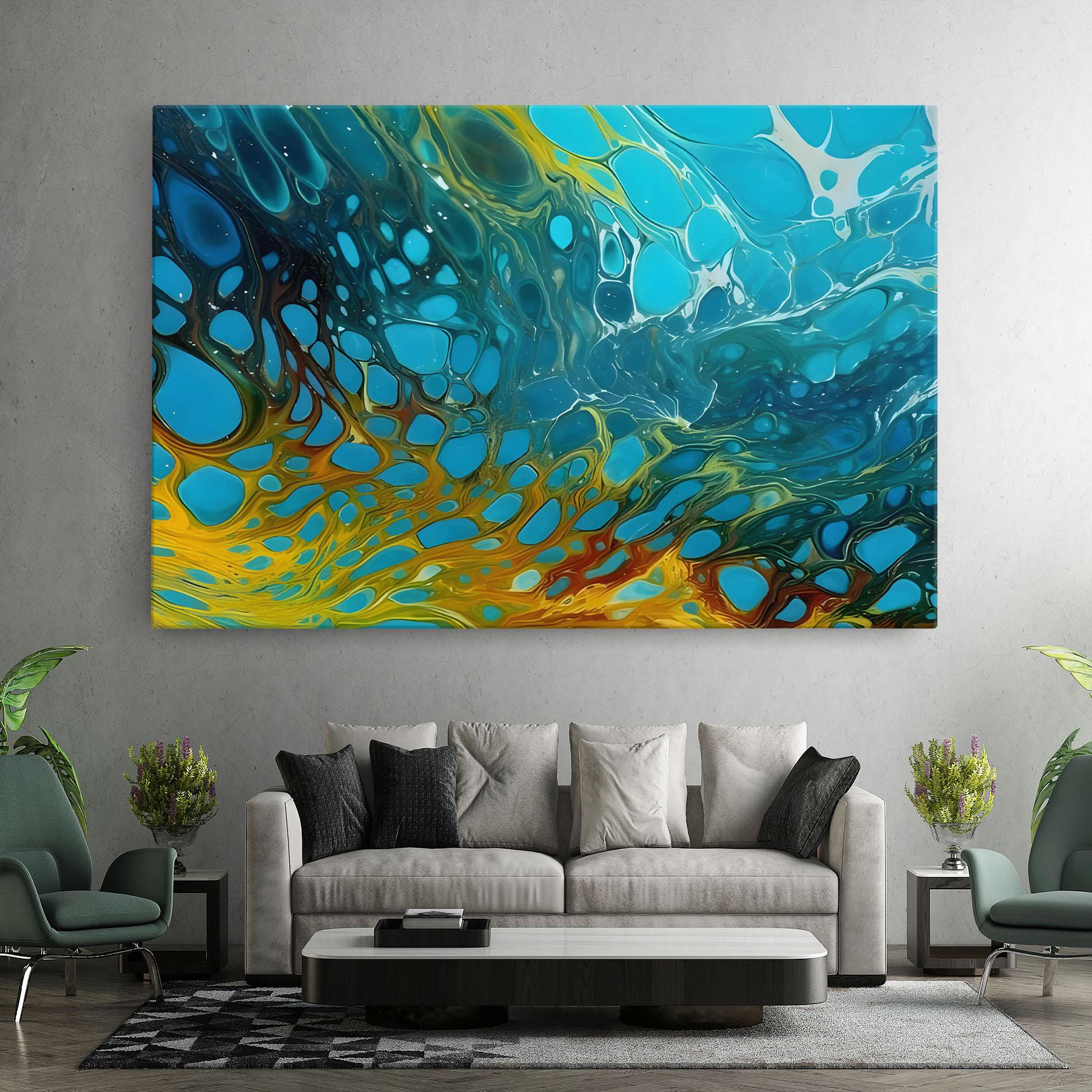 Vászonkép Yellow Green Ocean mockup 7