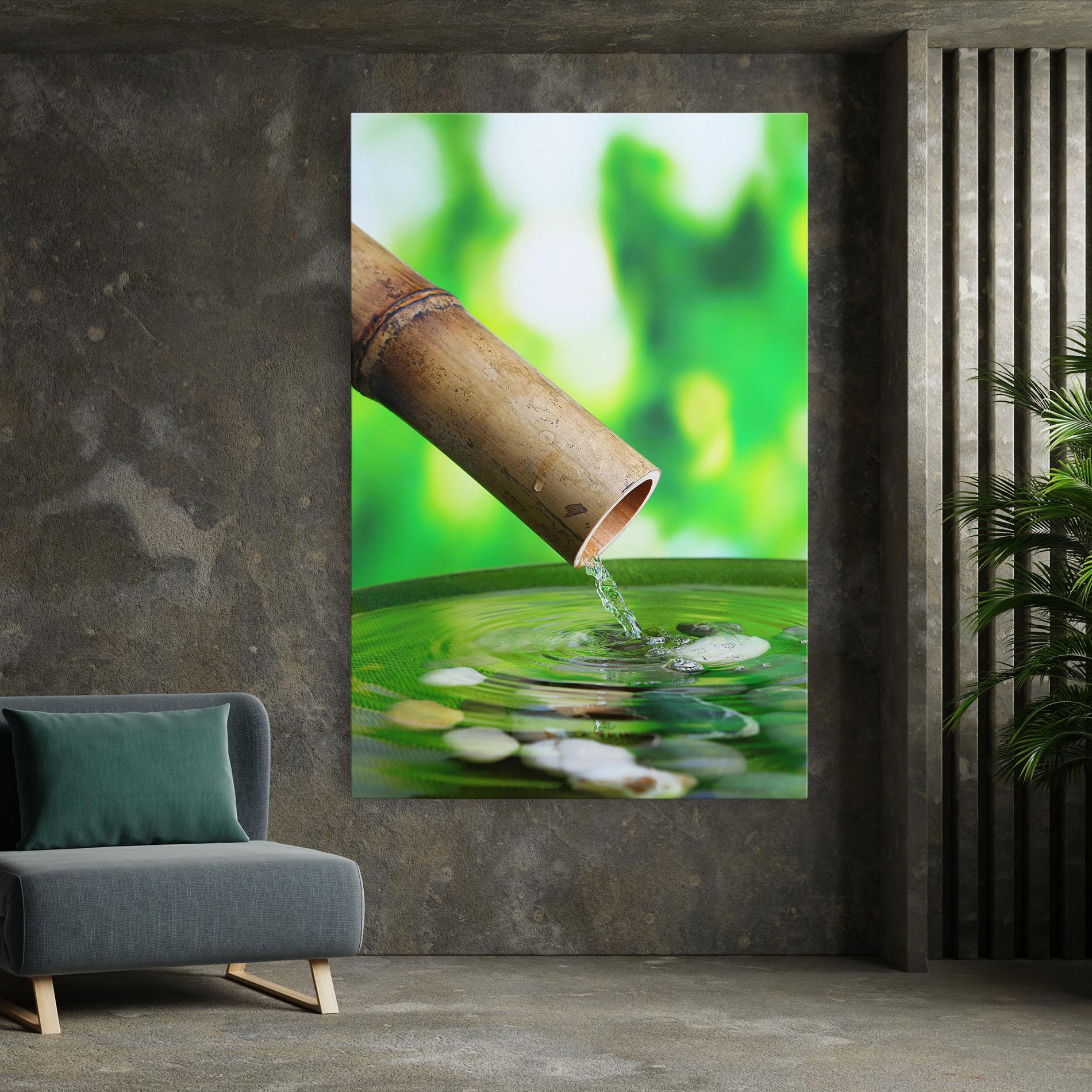 Vászonkép Bamboo Fountain mockup 7
