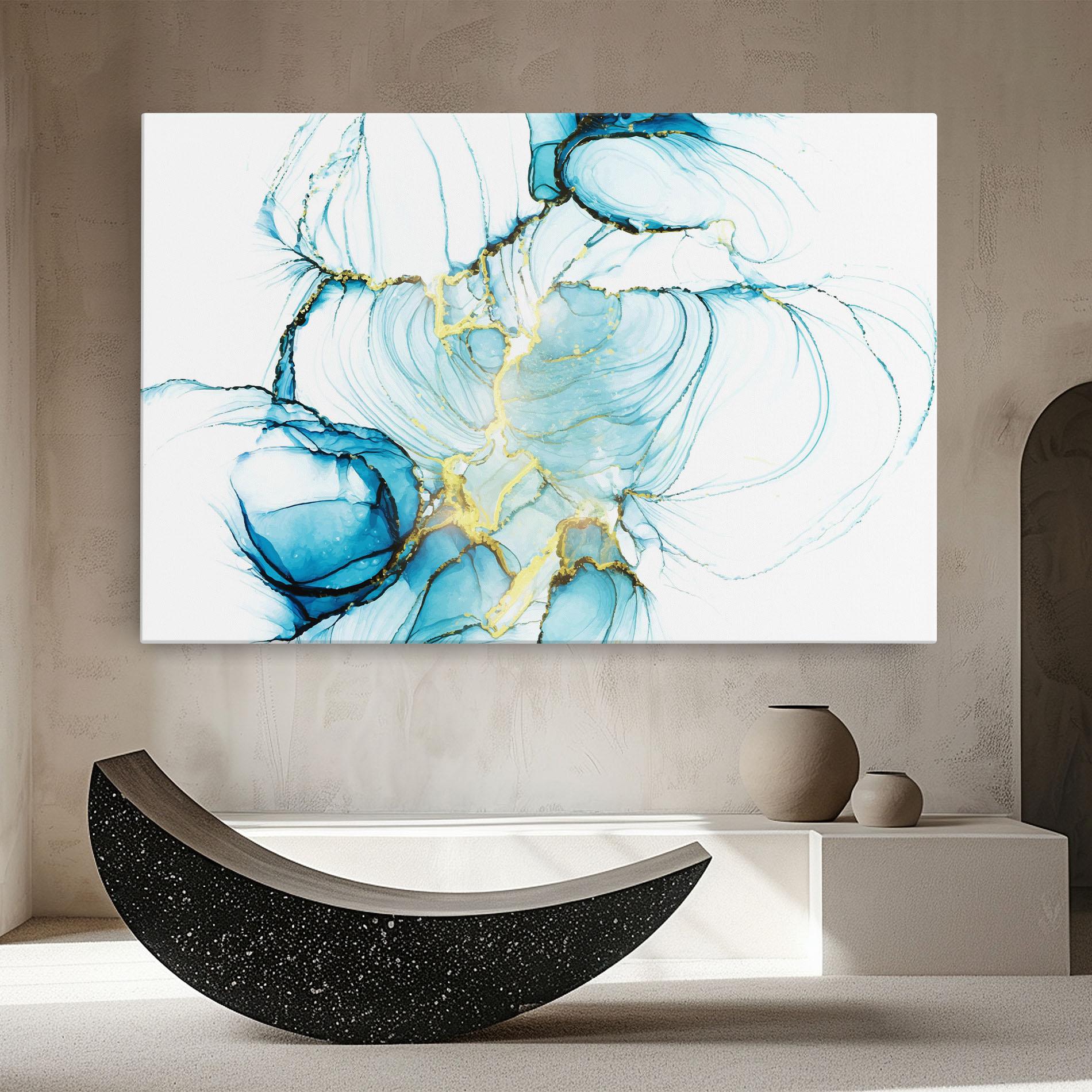 Vászonkép Artistic Gold Blue mockup 8