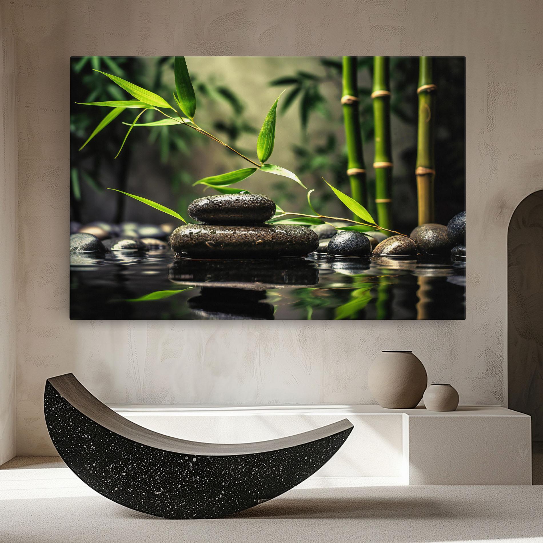 Vászonkép Bamboo Plant Water mockup 8