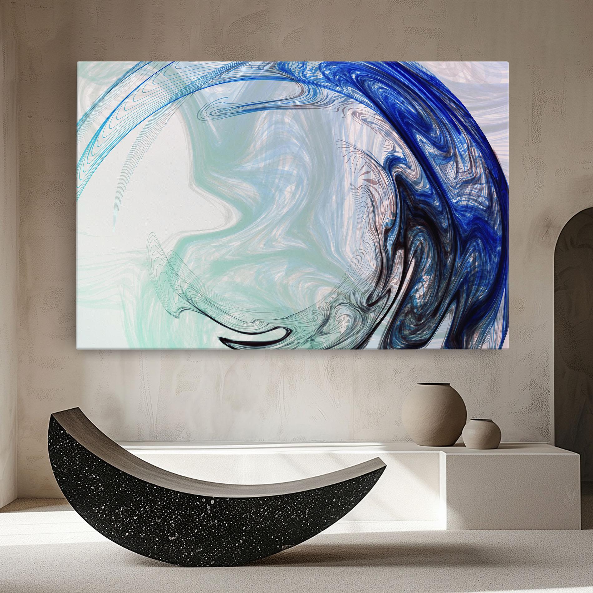 Vászonkép Blue Black Art mockup 8