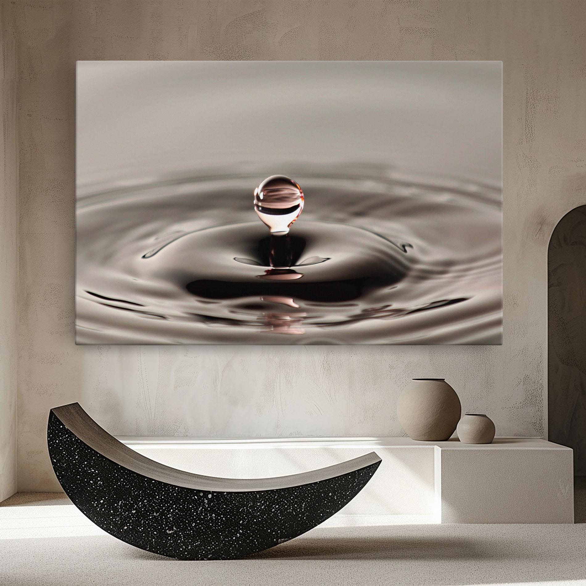 Vászonkép Close Red Water Drop mockup 8