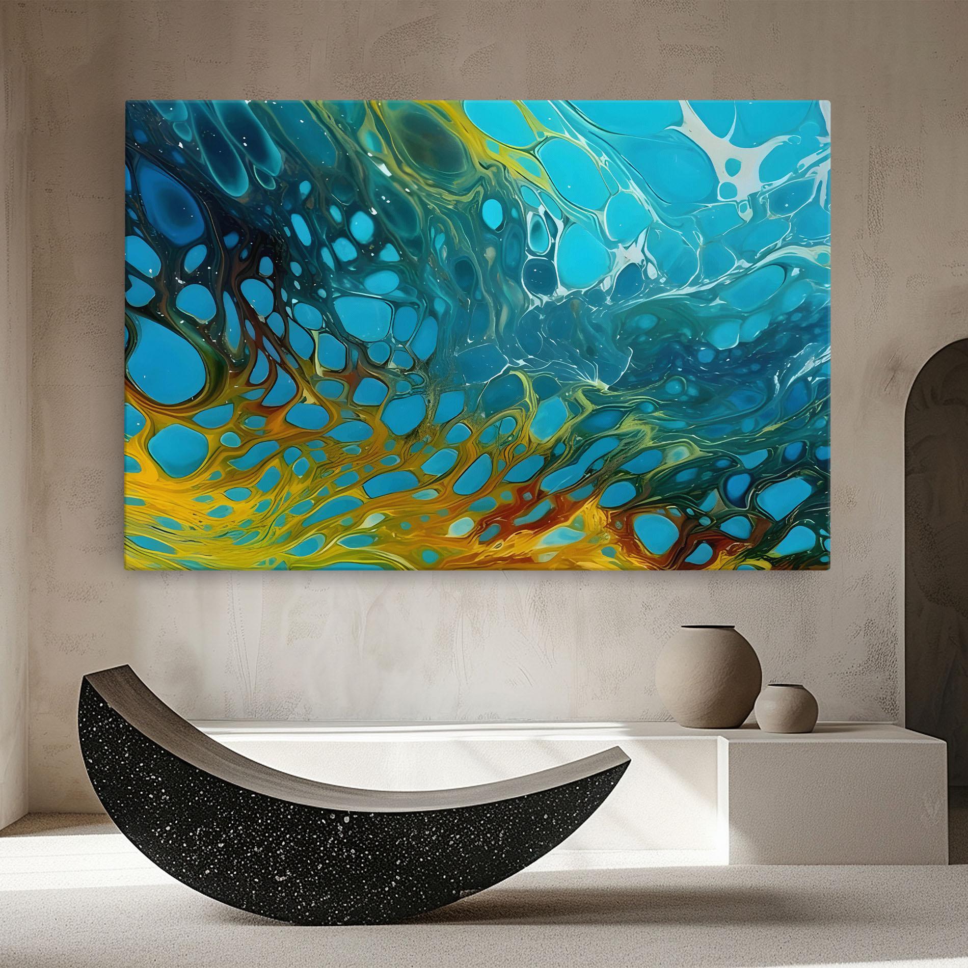 Vászonkép Yellow Green Ocean mockup 8