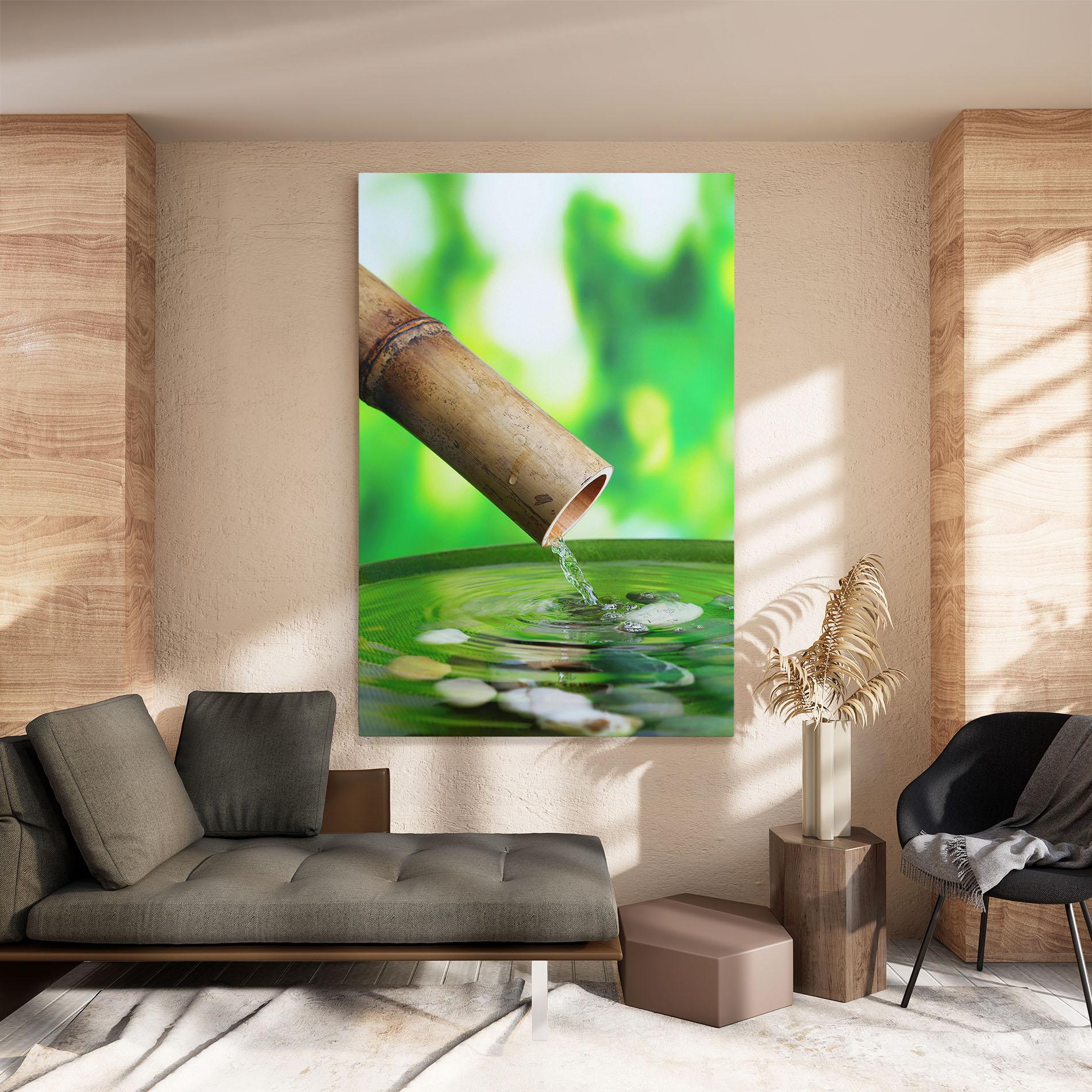 Vászonkép Bamboo Fountain mockup 8