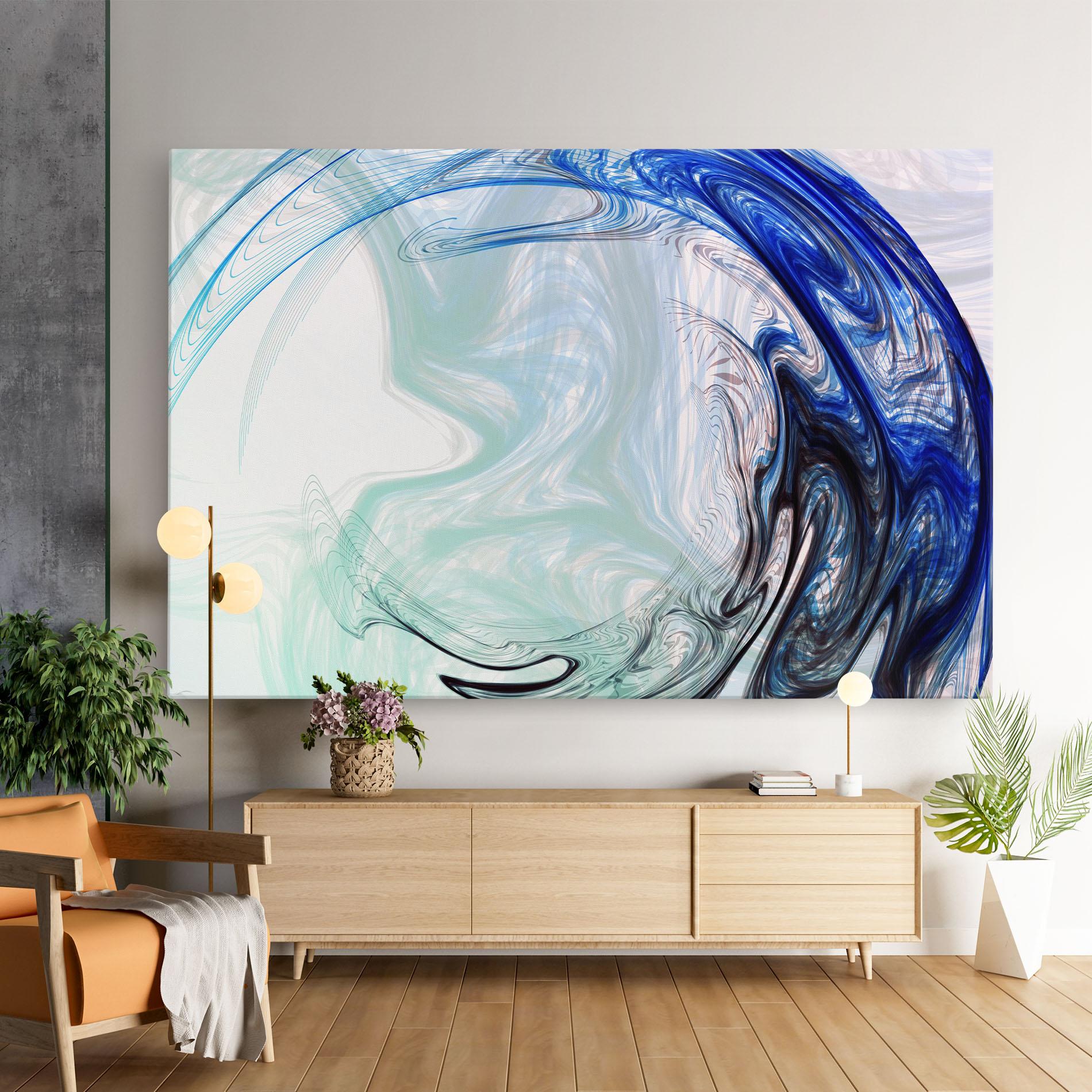 Vászonkép Blue Black Art mockup 9