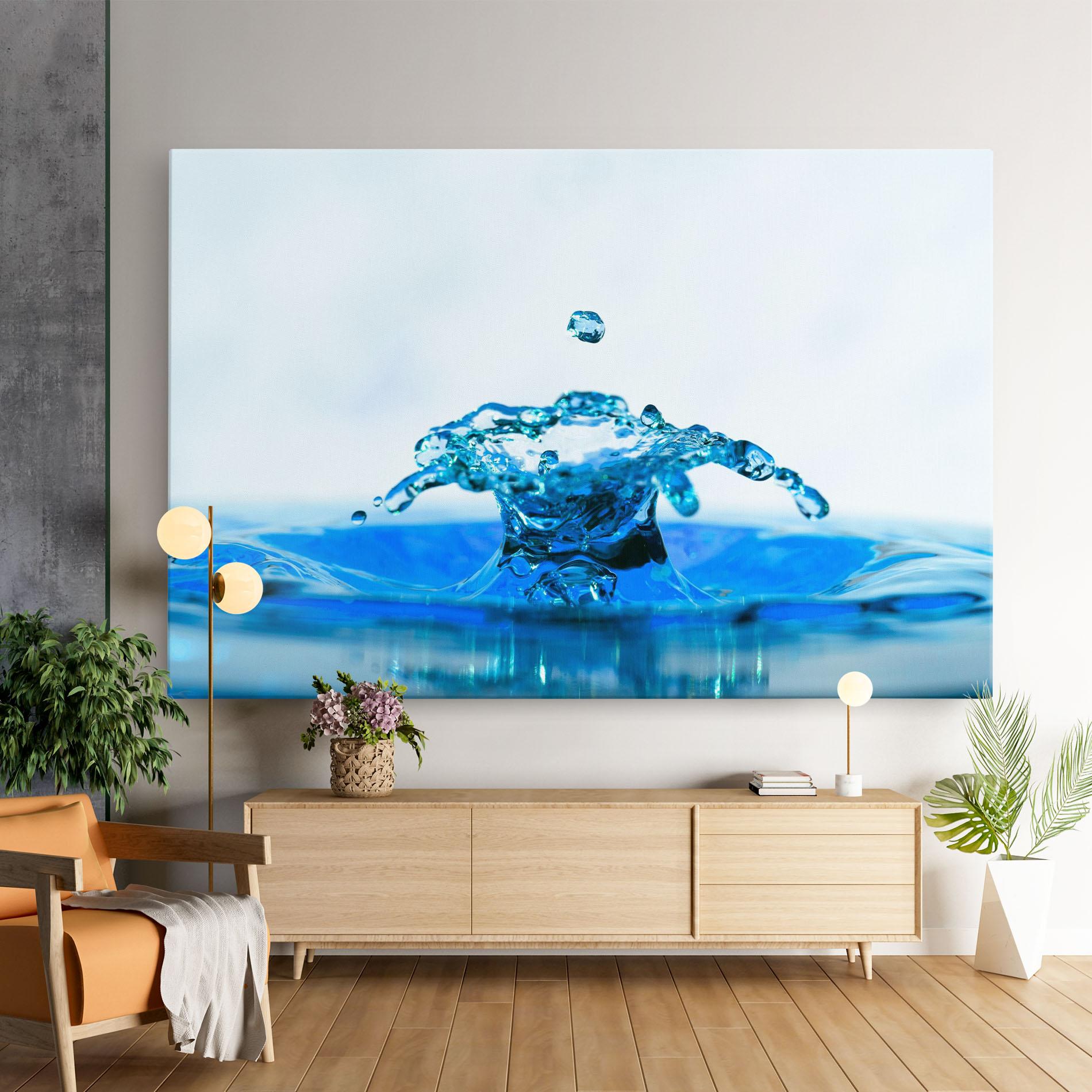Vászonkép Blue Water Splash mockup 9