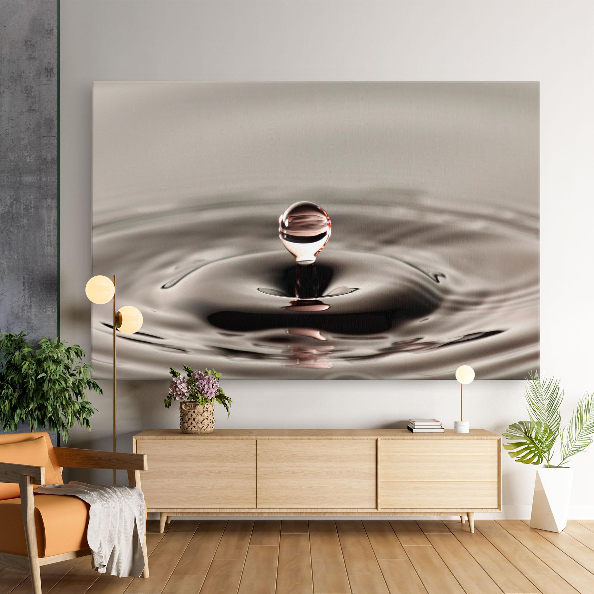 Vászonkép Close Red Water Drop mockup 9