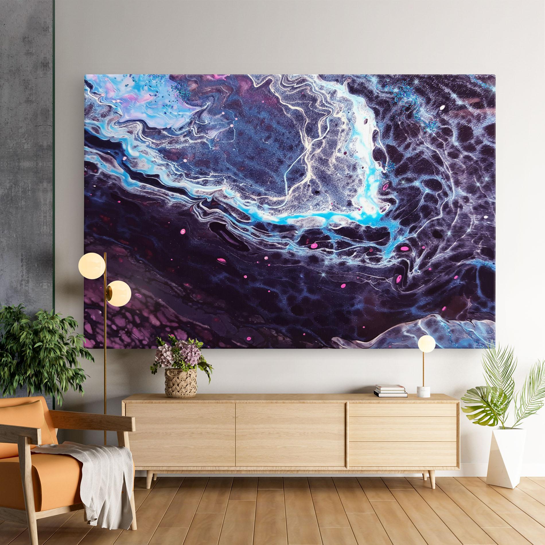 Vászonkép Purple Blue Water mockup 9