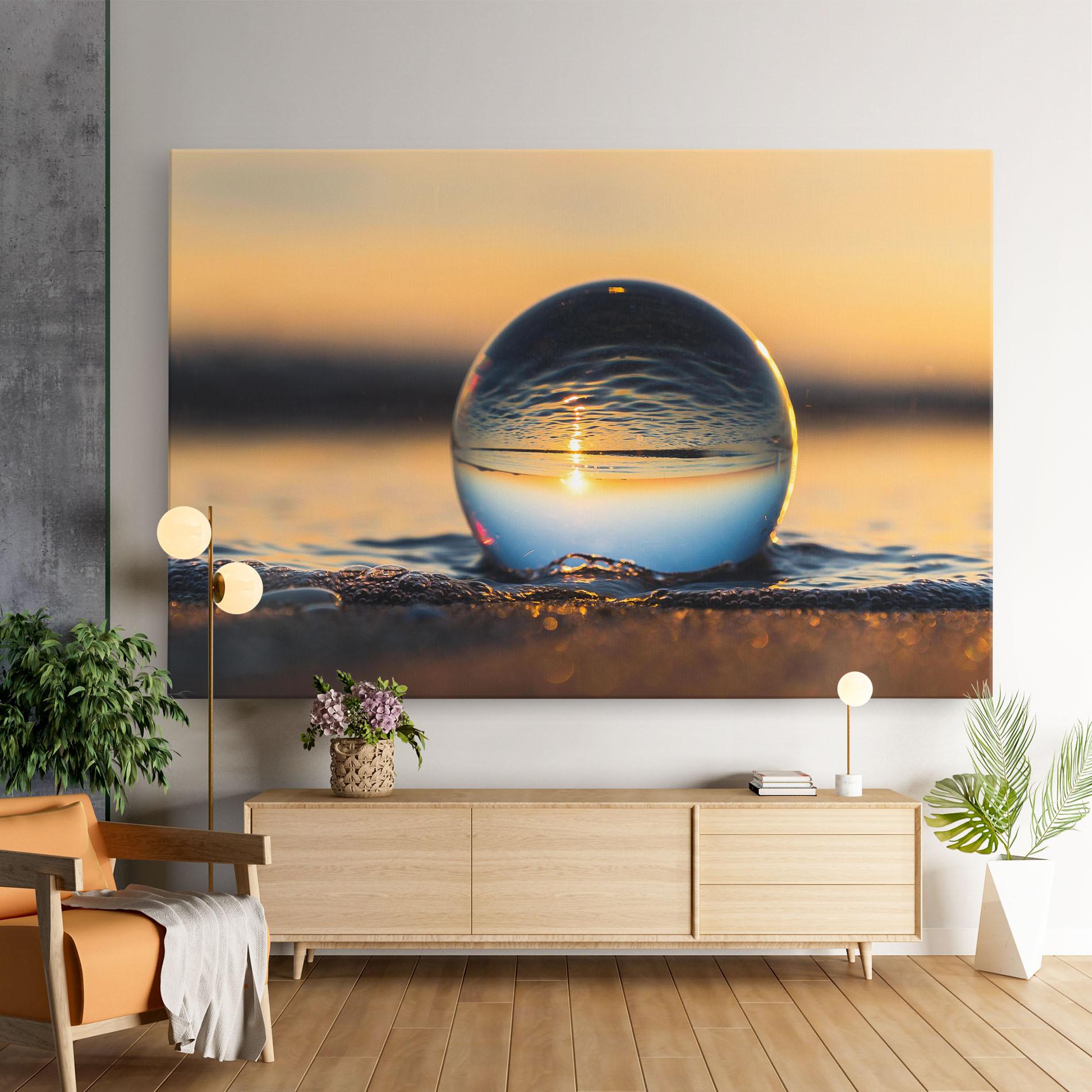 Vászonkép Water Bubble Reflecting mockup 9