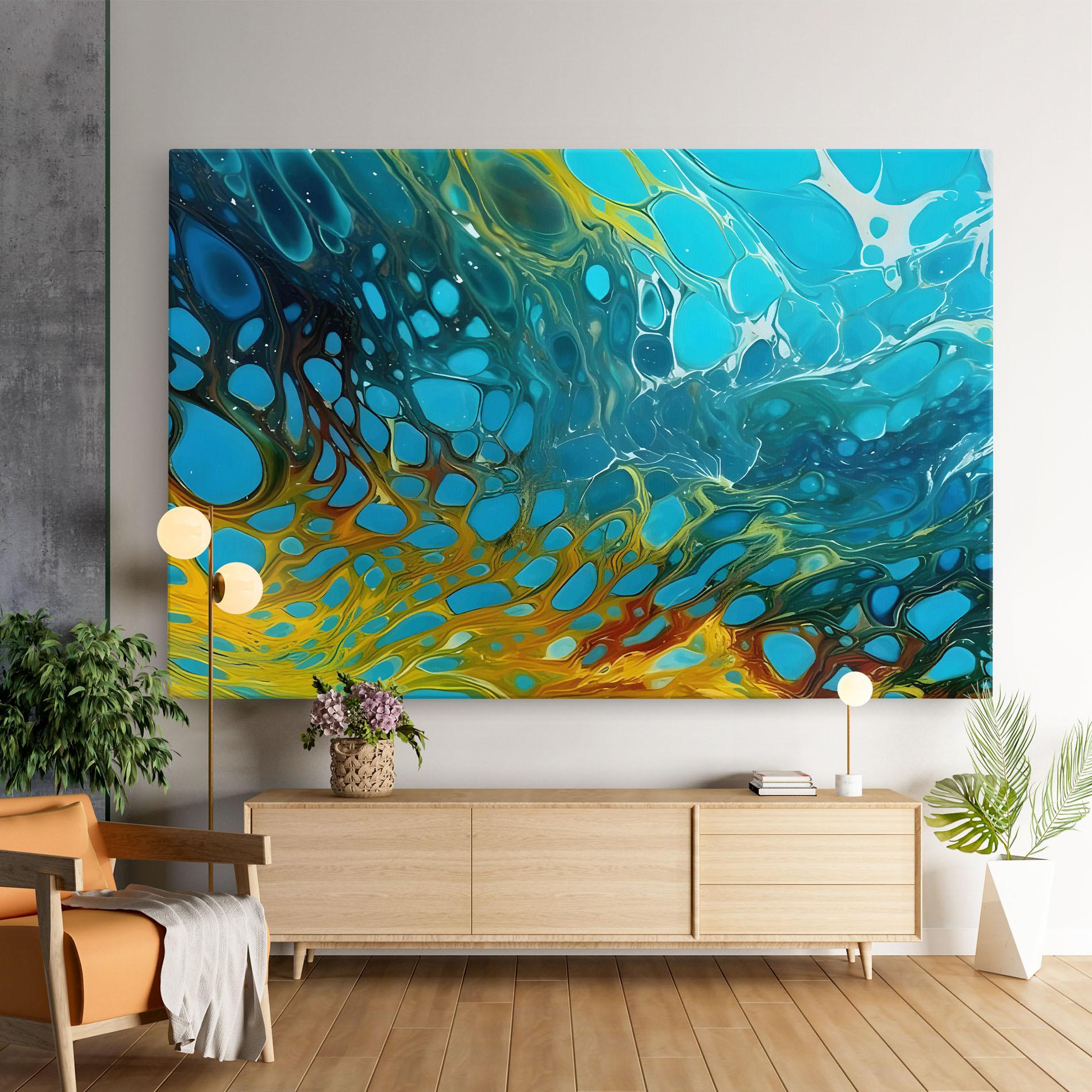 Vászonkép Yellow Green Ocean mockup 9