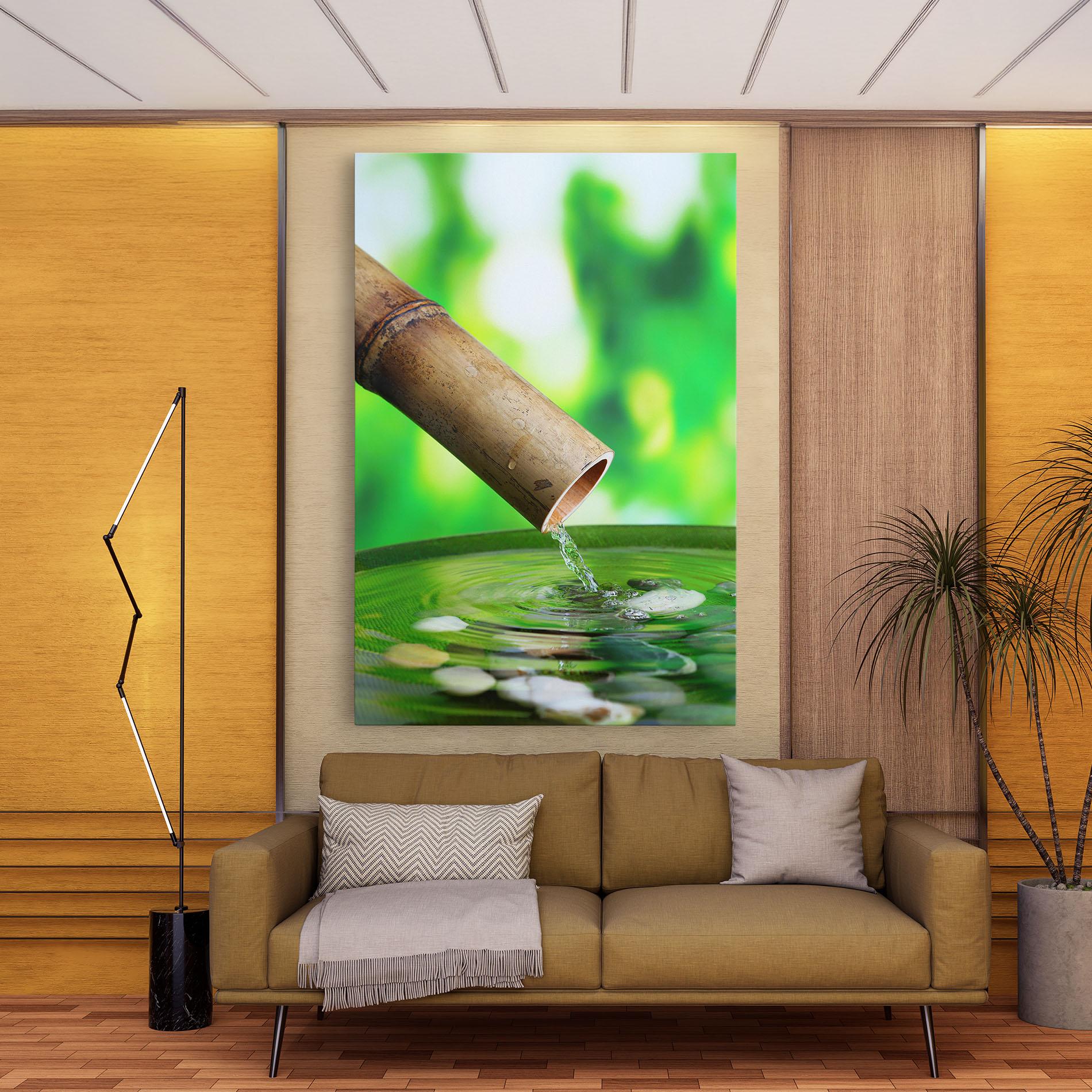 Vászonkép Bamboo Fountain mockup 9
