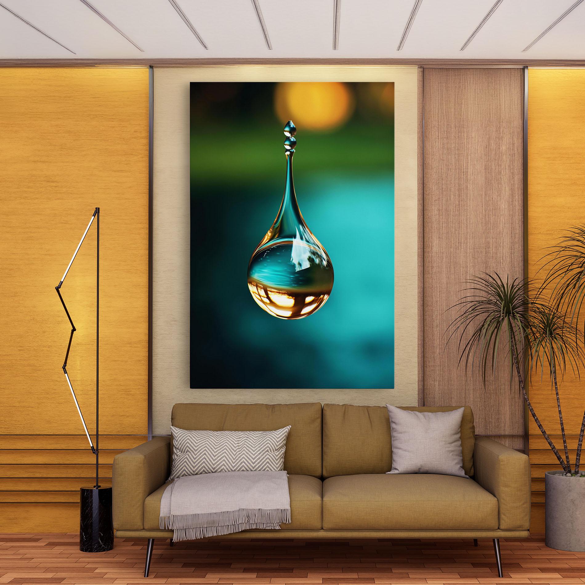 Vászonkép Big Green Drop mockup 9