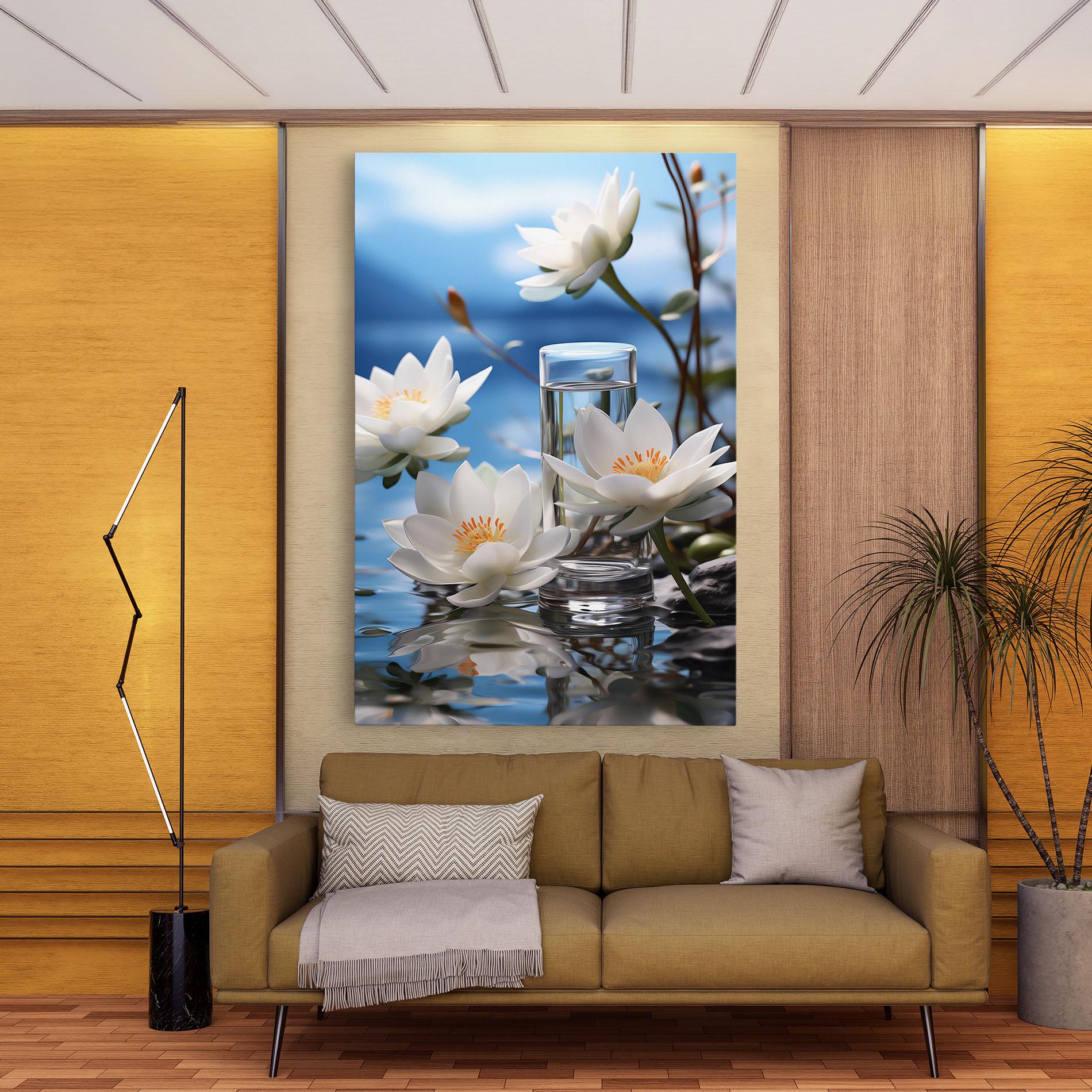 Vászonkép Flower Water Glass mockup 9