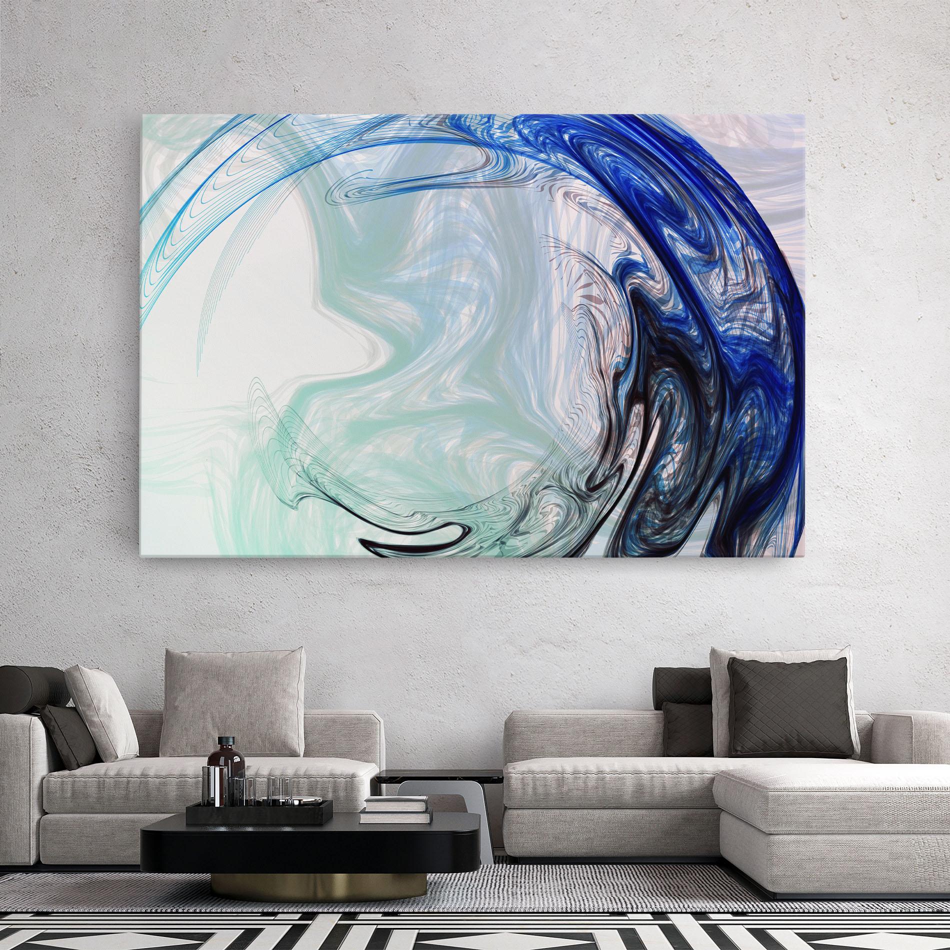 Vászonkép Blue Black Art mockup 2