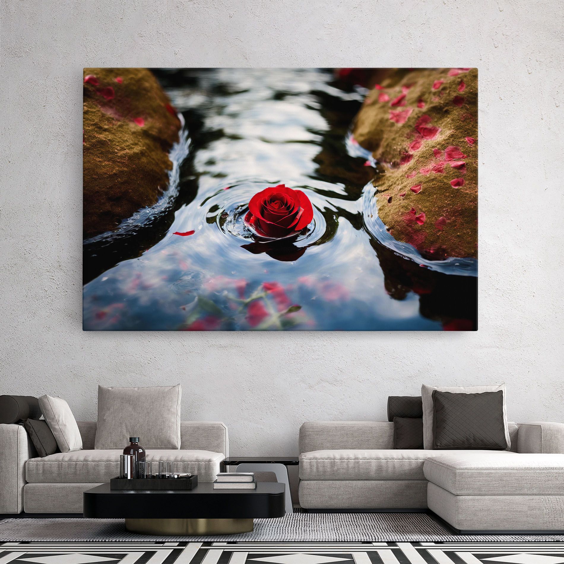 Floating Water Rose mockup 2