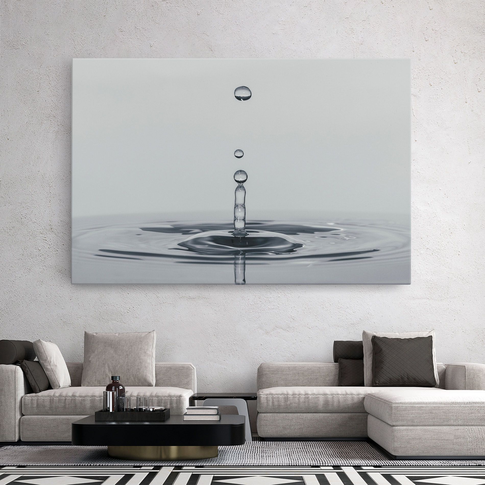 Grey Water Drop mockup 2