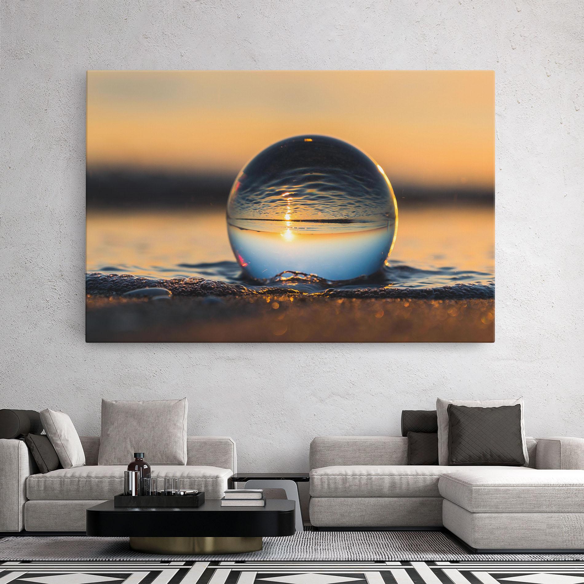 Vászonkép Water Bubble Reflecting mockup 2