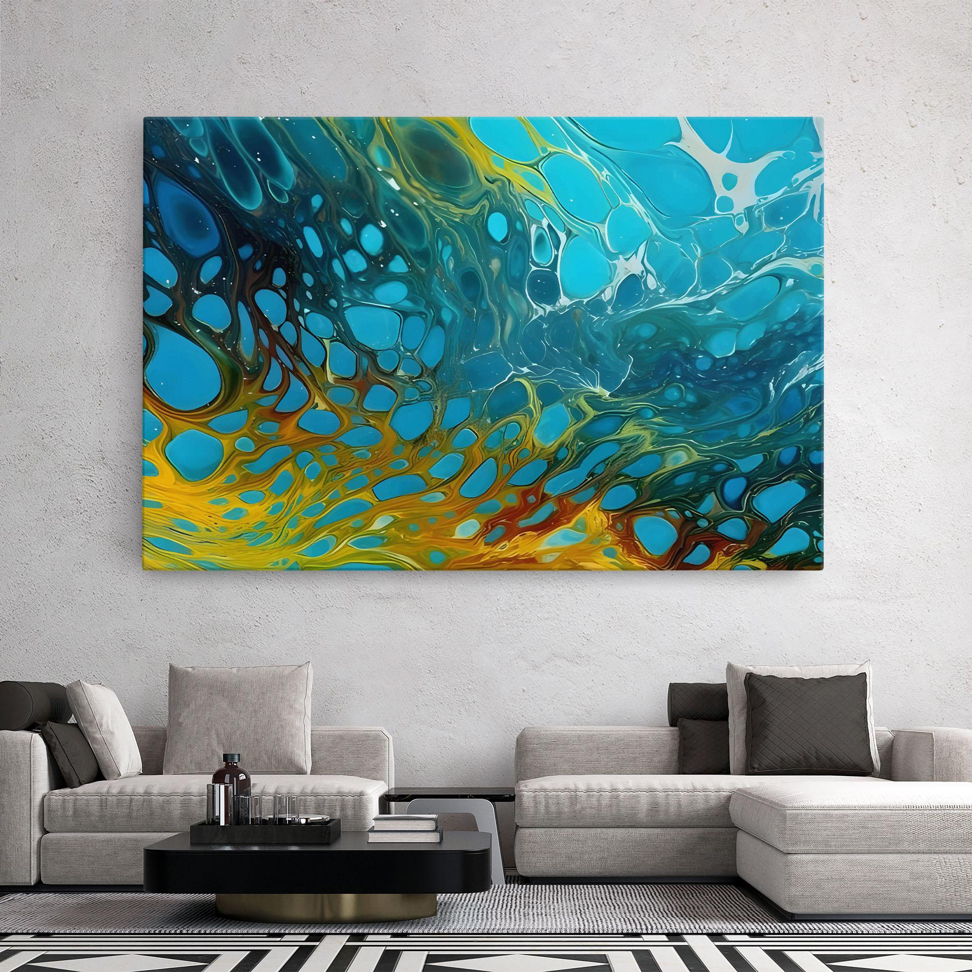 Vászonkép Yellow Green Ocean mockup 2