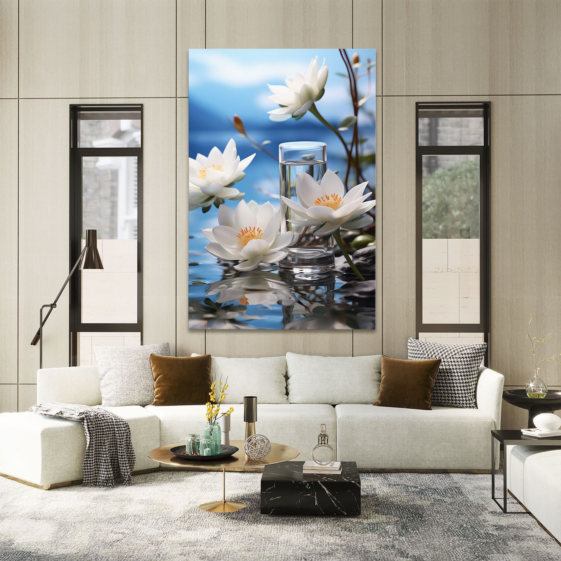 Flower Water Glass mockup 2