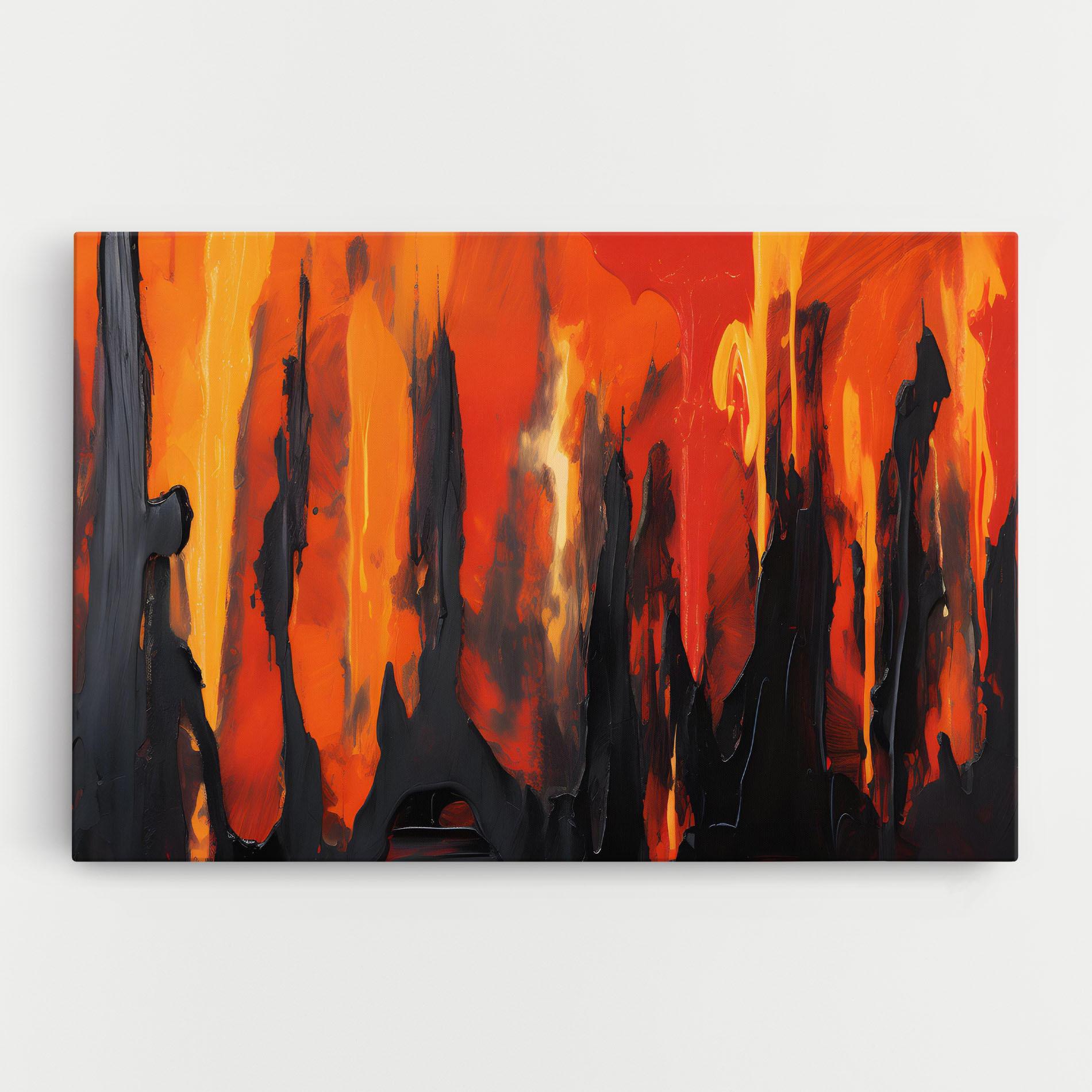 Vászonkép Abstract Fire Art mockup 0