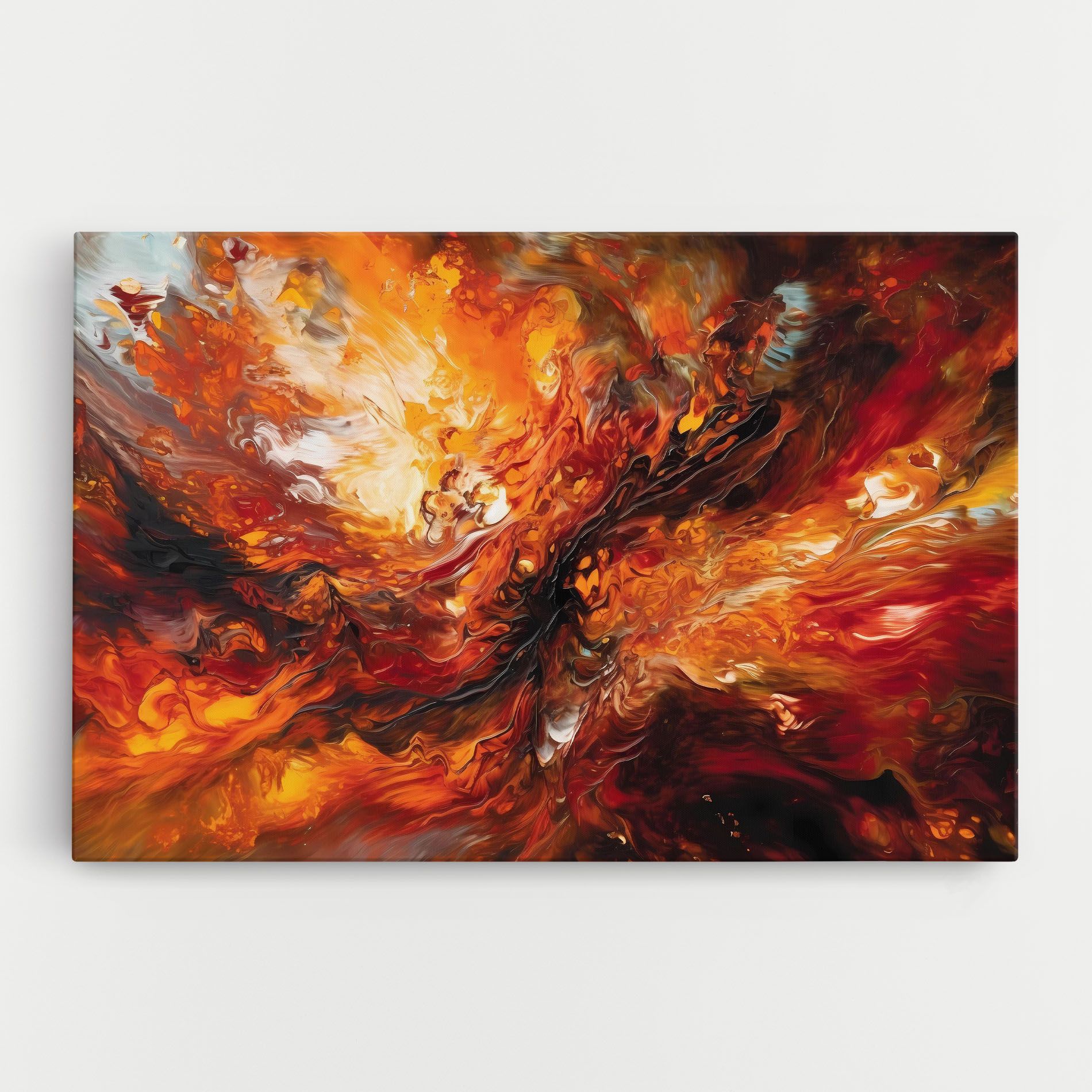 Fiery Red Orange Art mockup 0