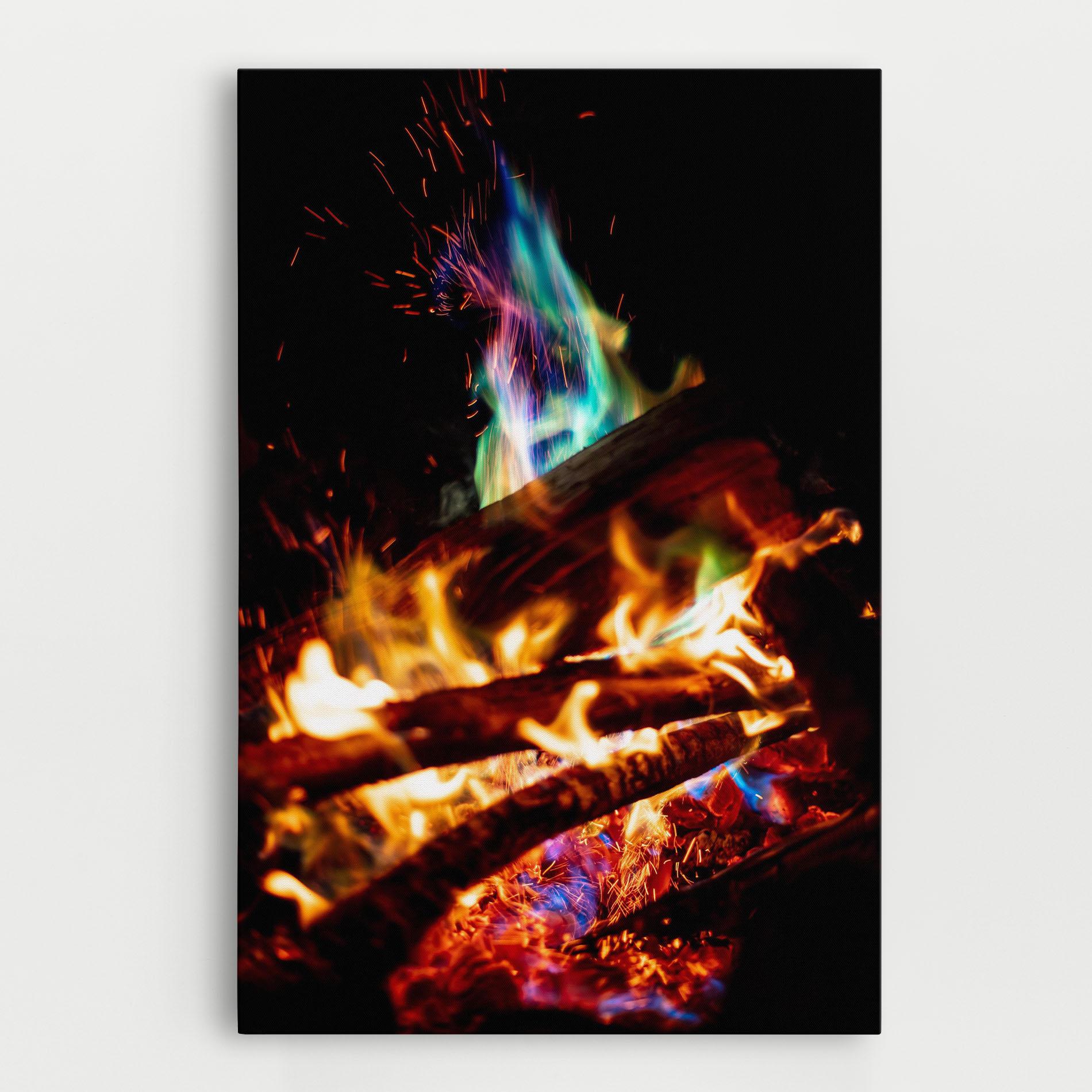 Vászonkép Blue Green Fire mockup 0