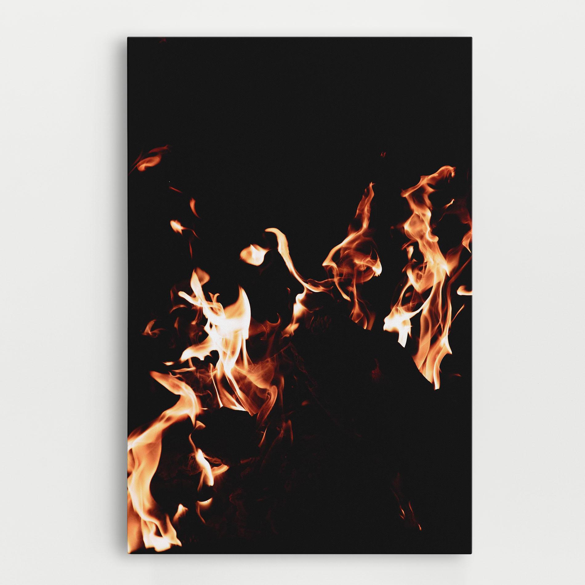 Vászonkép Red Grey Fire mockup 0