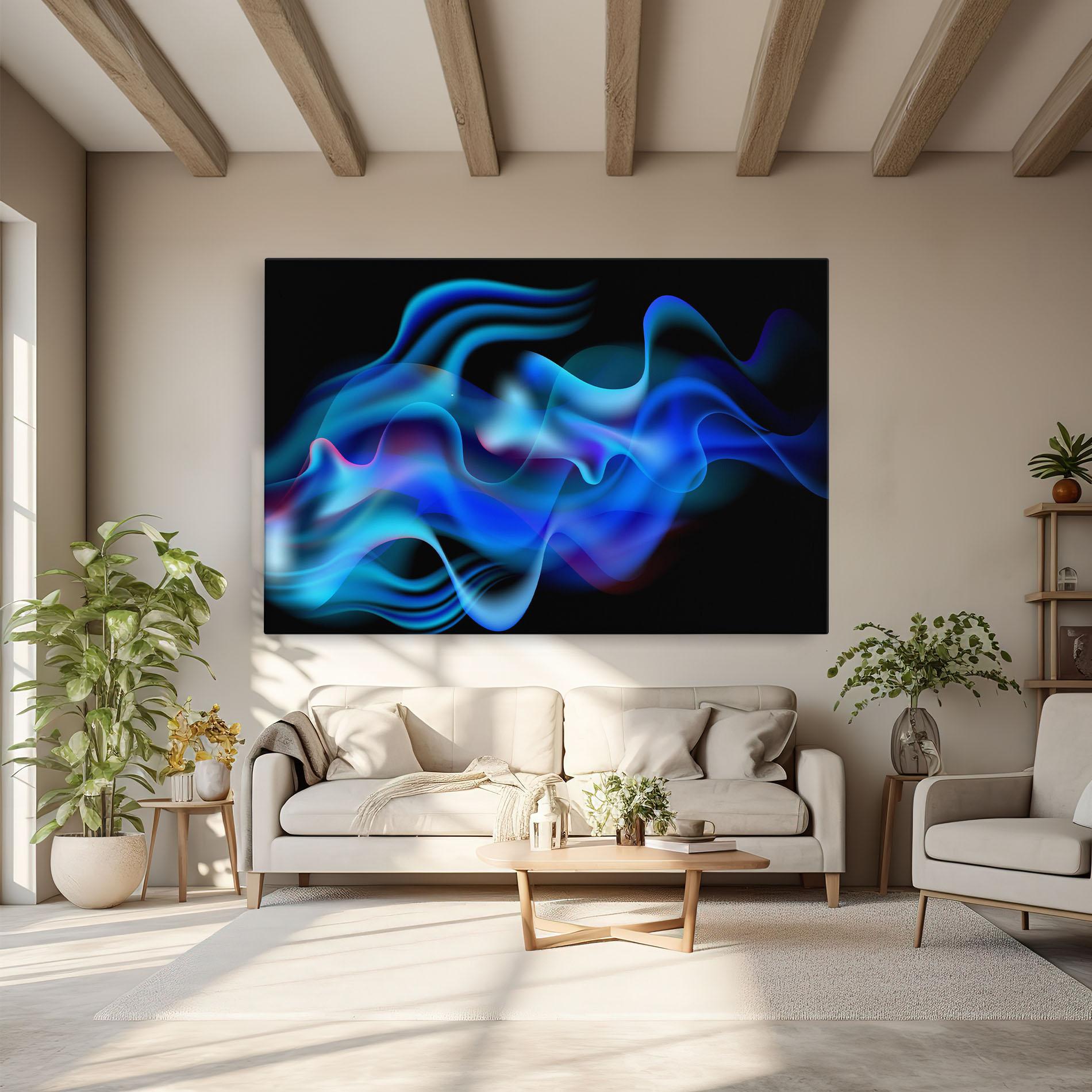 Vászonkép Blue Fire mockup 6