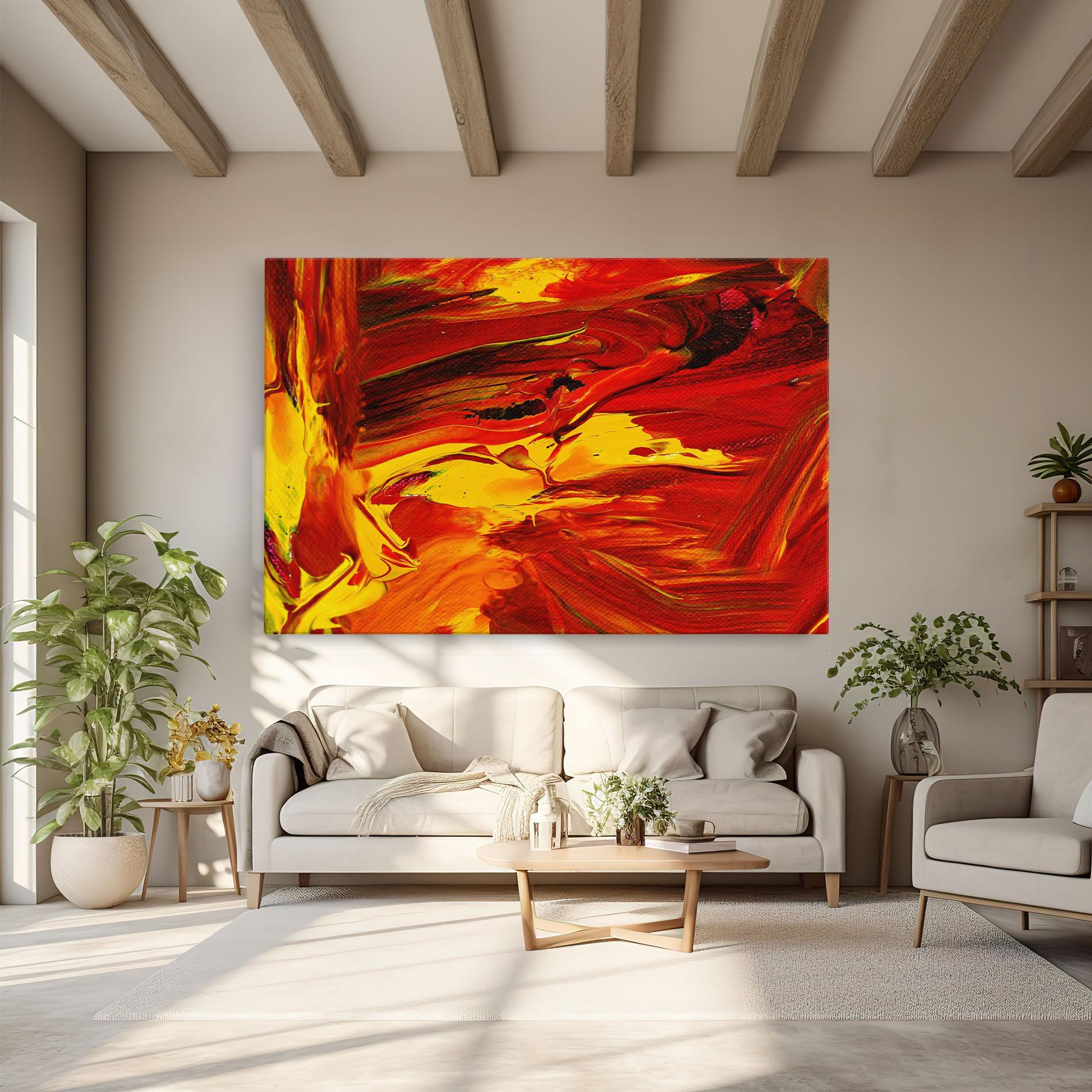 Vászonkép Fire Painting mockup 6