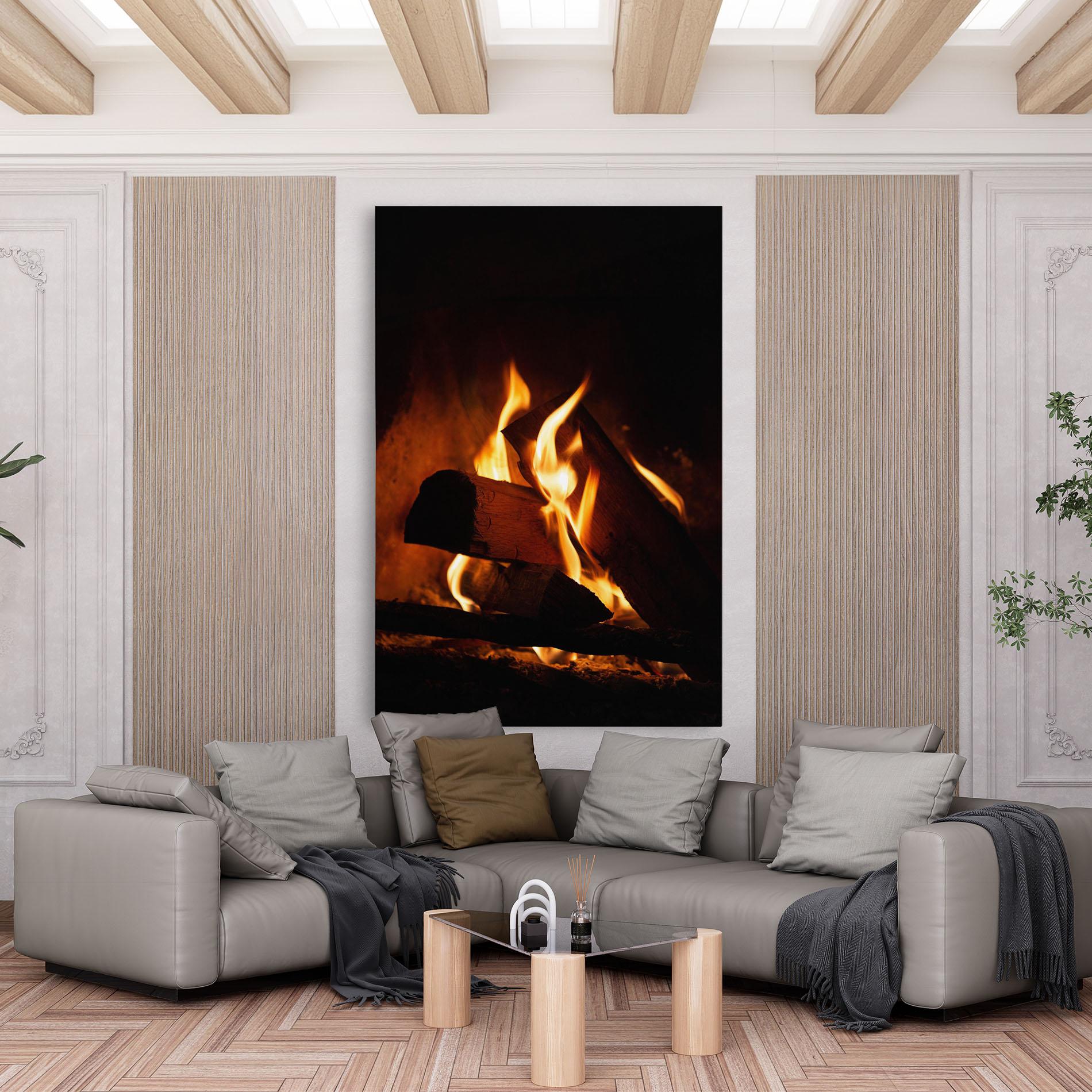 Vászonkép Fire Wood View mockup 6